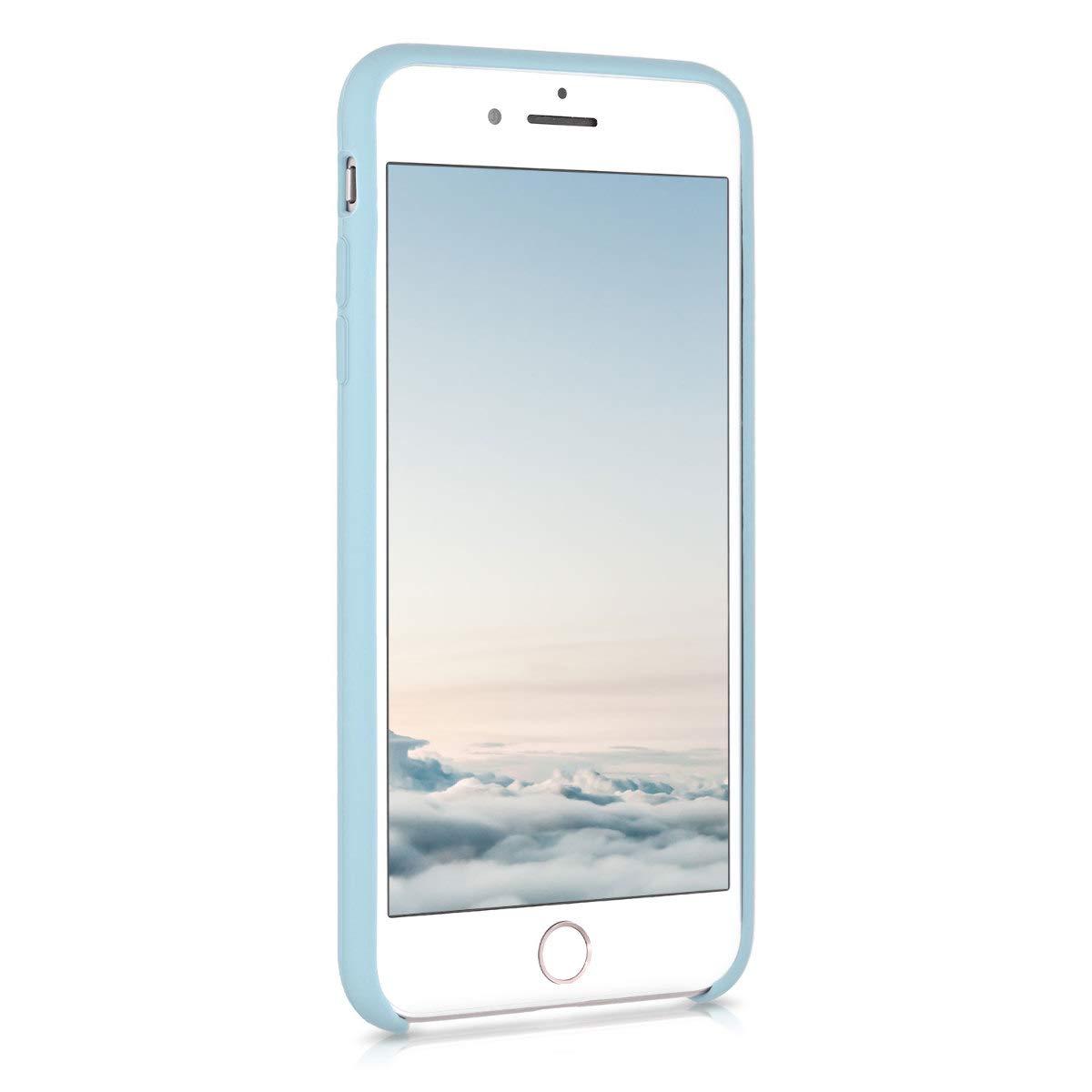 kwmobile Premium TPU Silicone Case for Apple iPhone 7 Plus/iPhone 8 Plus - Soft Protective Phone Cover in Pastel Blue | Perfect for Everyday Use, Work & Travel Protection