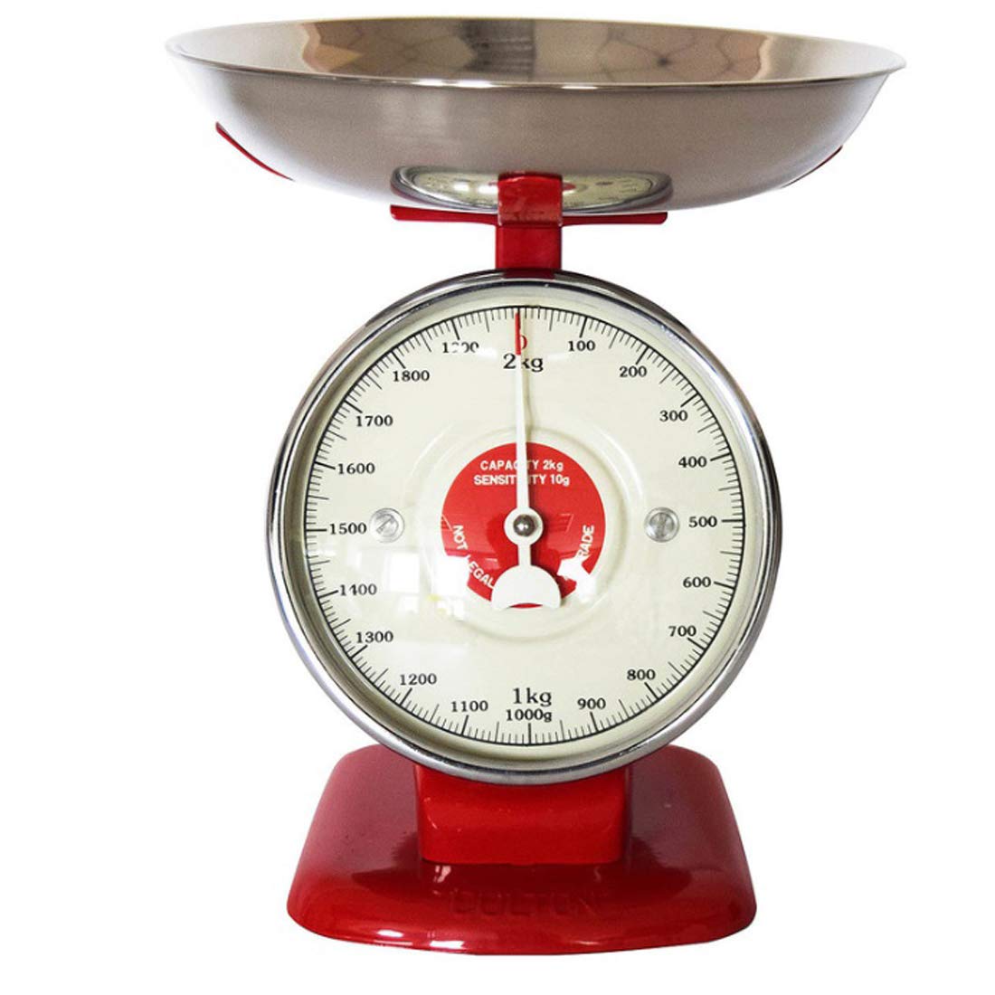 Doulton Stainless Steel Digital Kitchen Scale for Food - 500g/0.1oz Precision, Red | Perfect for Baking, Coffee Brewing & Meal Prep