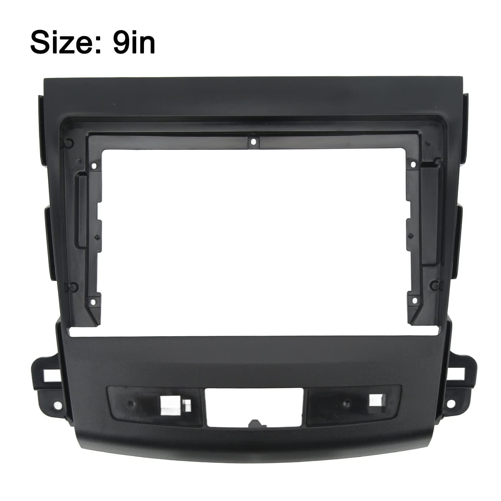 Aramox 9 Inch Car Stereo Radio Fascia Kit - Replacement Dash Panel Frame for Mitsubishi Outlander 2008-2012 | Perfect for Upgrading Your Car Audio System & Navigation Installation