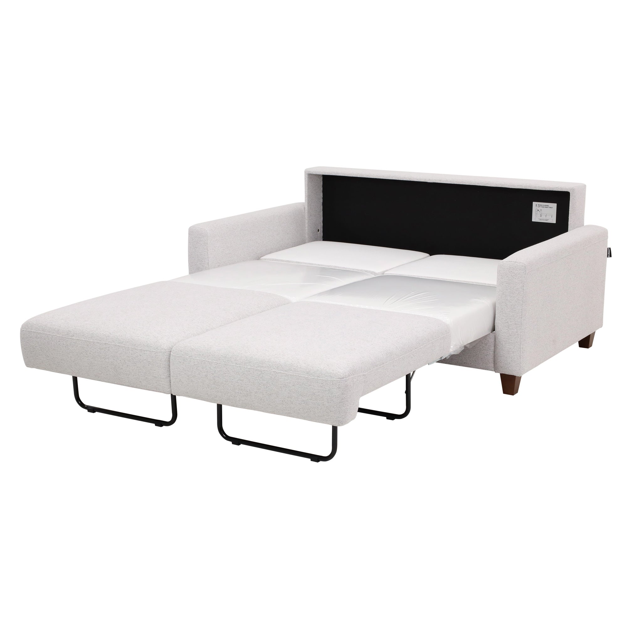 Meko Sleeper Loveseat - Convertible Sofa Bed with Storage | Comfortable 2-Seater for Small Spaces | Perfect for Guest Rooms, Apartments & Home Offices