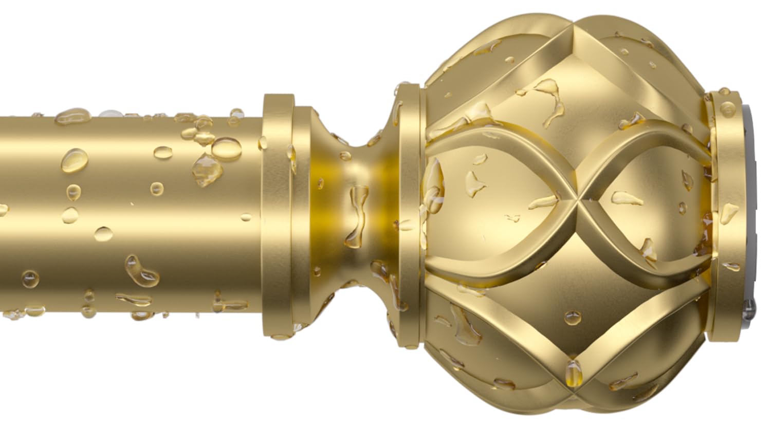 Adjustable Gold Tension Shower Curtain Rod 36-84 Inches (3-7 Feet) - No Drill Rustproof Bathroom Shower Rod with Spring Tension & Non-Slip Grip - Perfect for Small Spaces, Apartments, and Rental Homes