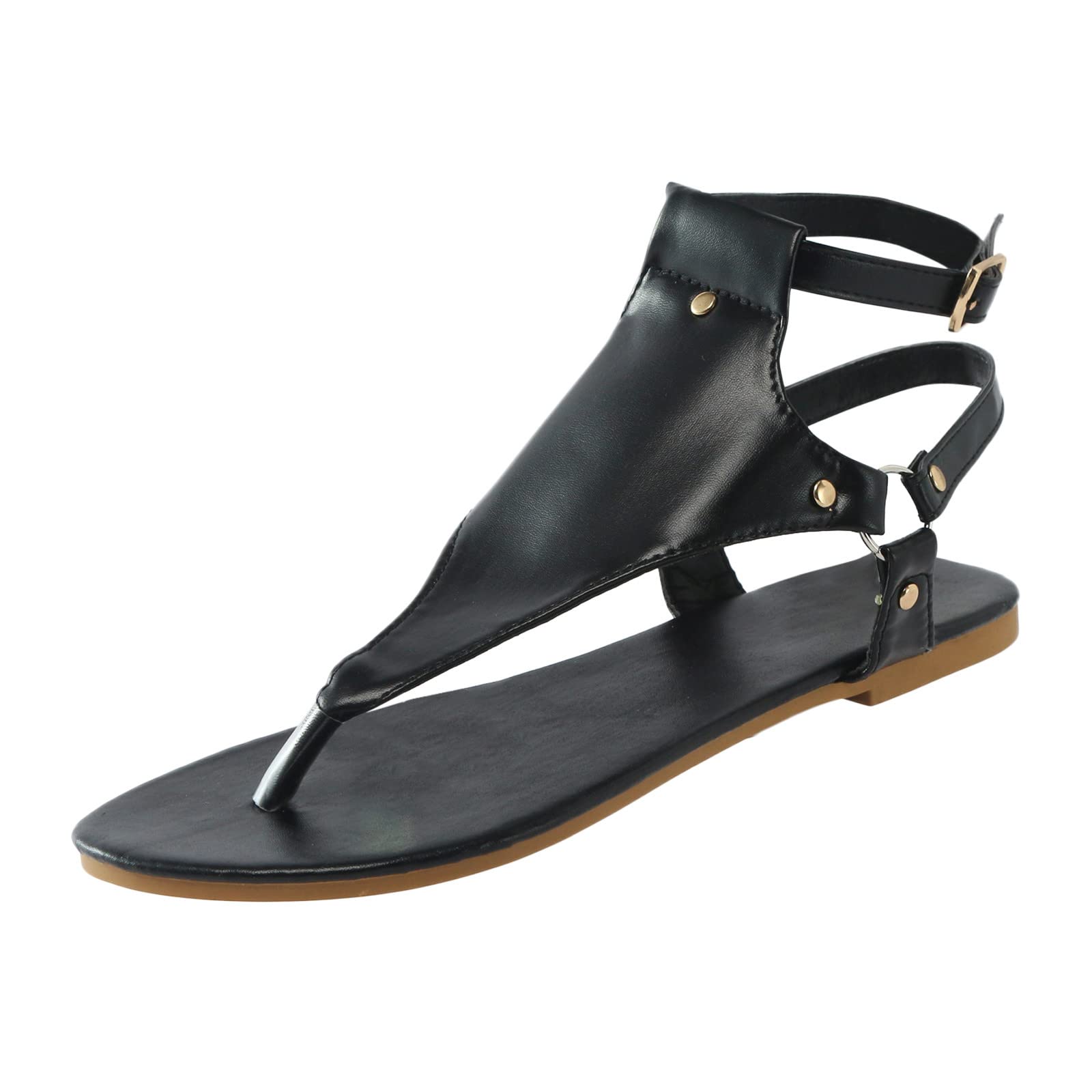 Women's Thong Sandals - Open Toe Flat Beach Flip Flops with Adjustable Buckle Strap | Cute & Comfortable Summer Sandals for Women | Perfect for Beach, Pool, Vacation & Casual Outings