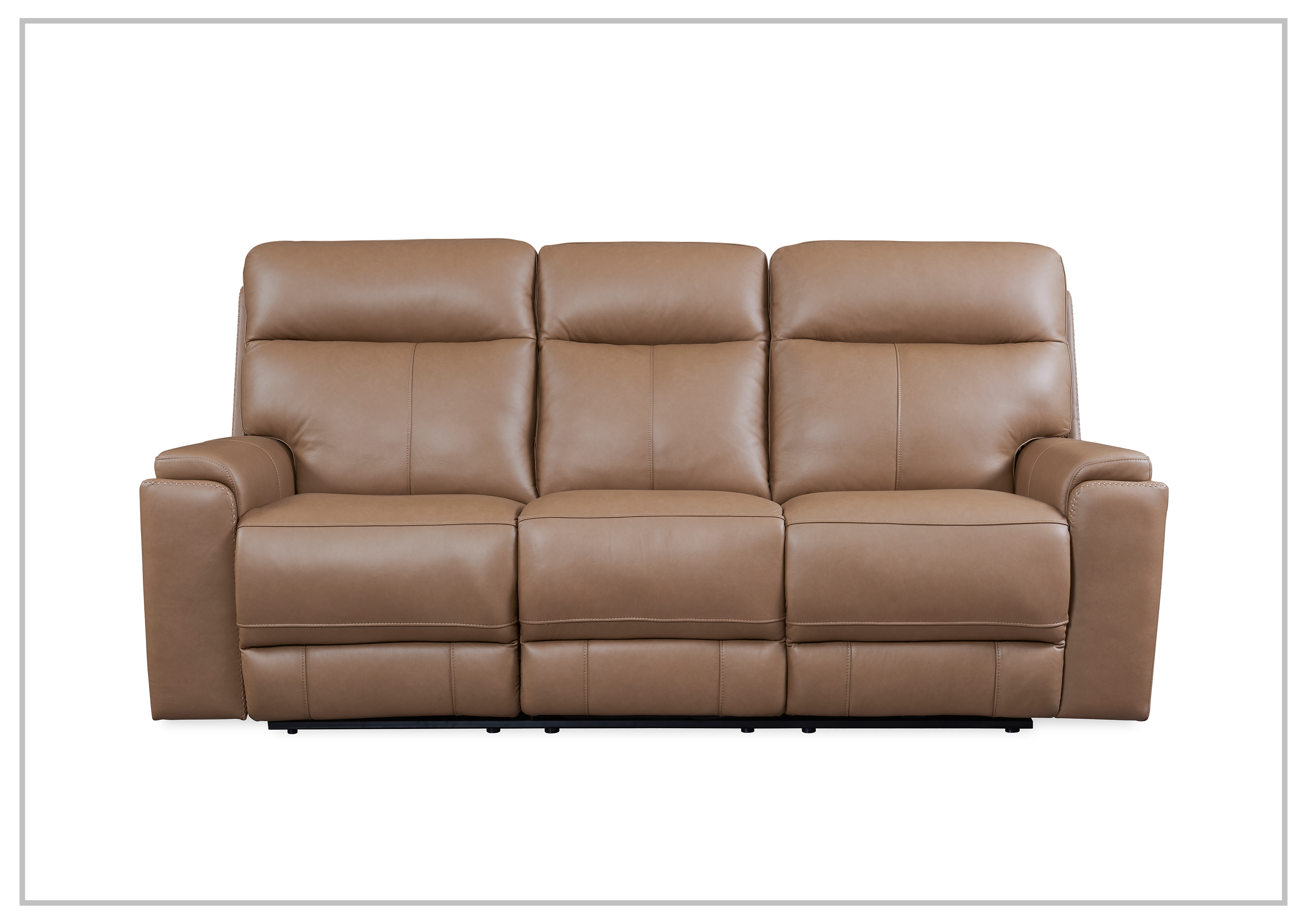 Gio Italia Bruna 3-Seater Genuine Leather Power Reclining Sofa - Modern Living Room Furniture for Home Theater & Relaxation
