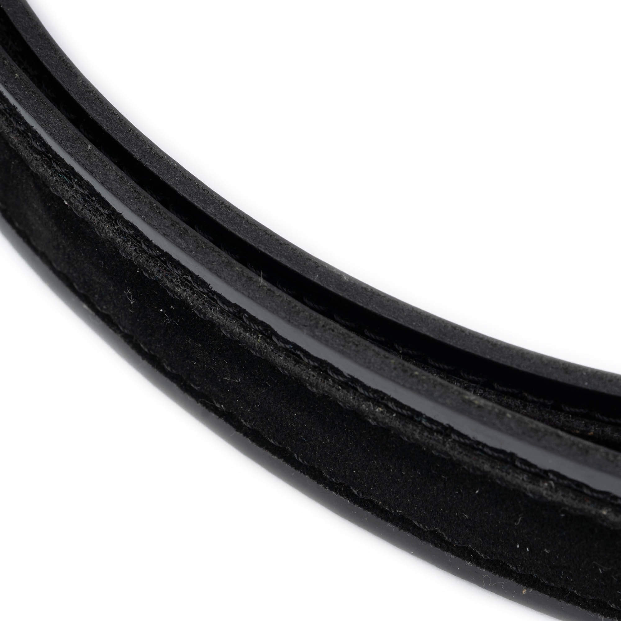 Premium Men's Luxury Belt - Black Suede & Patent Leather (3.5cm Width) - Perfect for Business, Formal Events & Everyday Wear