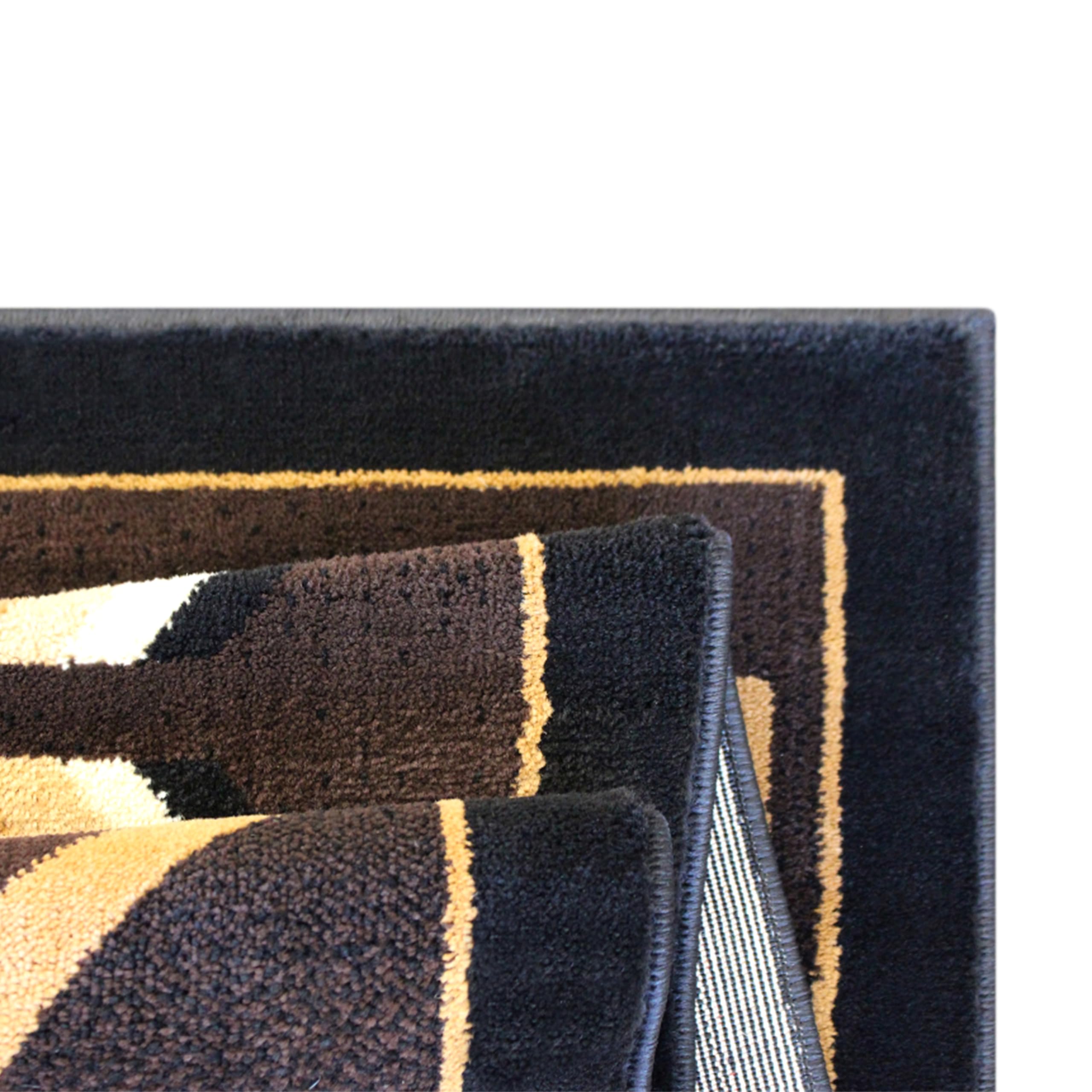 EMMA + OLIVER Southwestern Geometric Arrow Accent Rug - 4'x5' Brown Olefin Area Rug with Jute Backing | Stain & Moisture Resistant, Non-Shedding | Perfect for Living Room, Bedroom, or Entryway Decor
