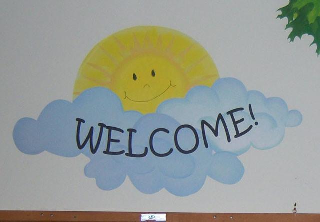 Sunny Welcome Mural - Vibrant Wall Decal for Home & Office Decor | Perfect for Living Rooms, Bedrooms, and Workspaces
