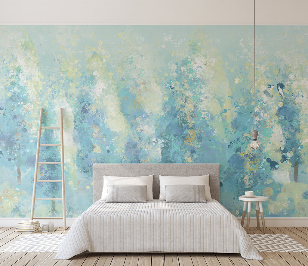 Vibrant Tree Painting Wallpaper Murals - Nature-Inspired Décor for Living Room, Bedroom & Office