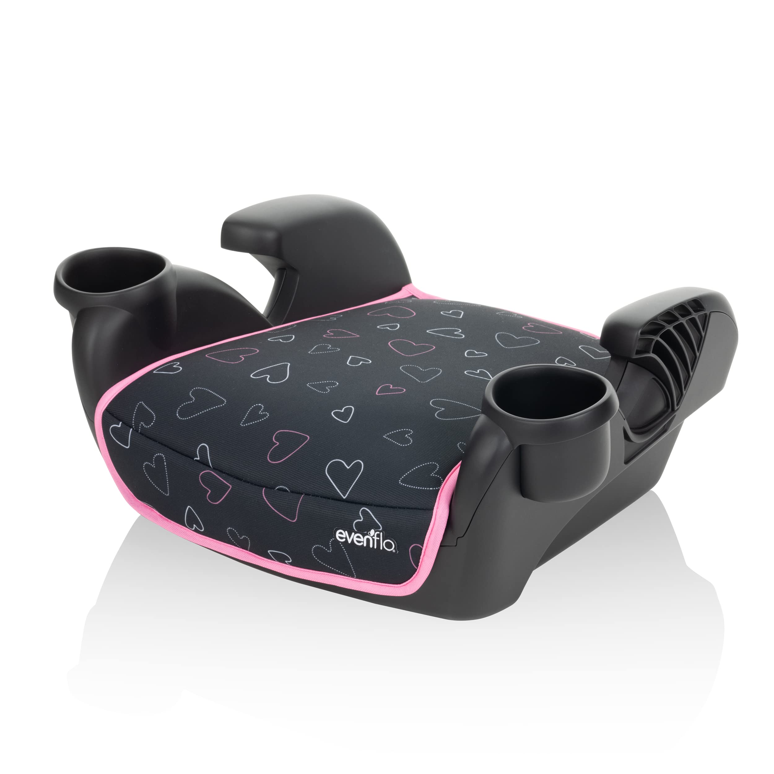 Evenflo GoTime No Back Booster Car Seat for Kids - 2 Pack, Amore Pink | Lightweight & Portable | Ideal for Travel, School, and Everyday Use