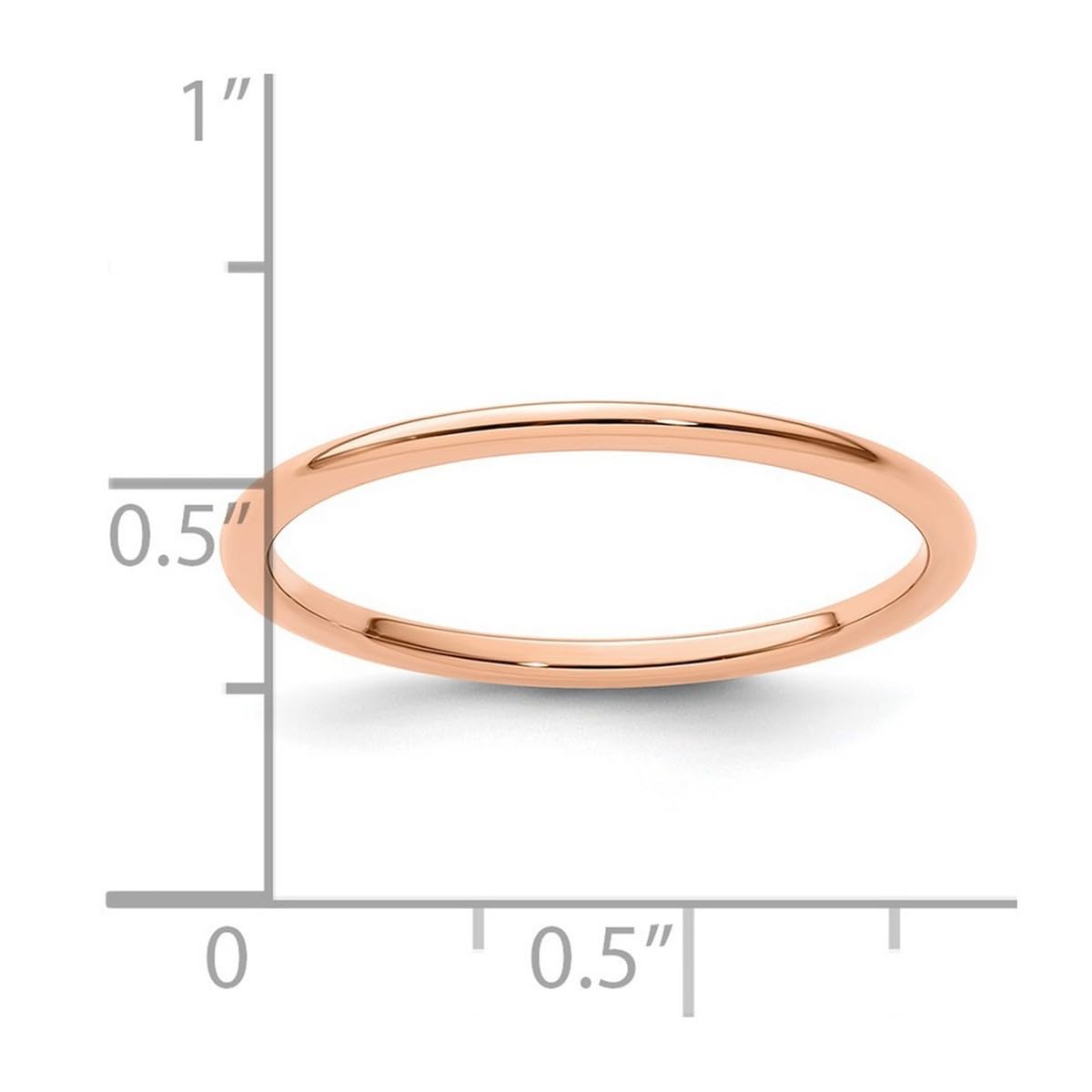 14K Gold Stackable Band Ring for Women & Men - Half Round Design in Rose, White & Yellow Gold - Multiple Sizes & Widths | Perfect for Layering, Wedding Bands & Everyday Jewelry