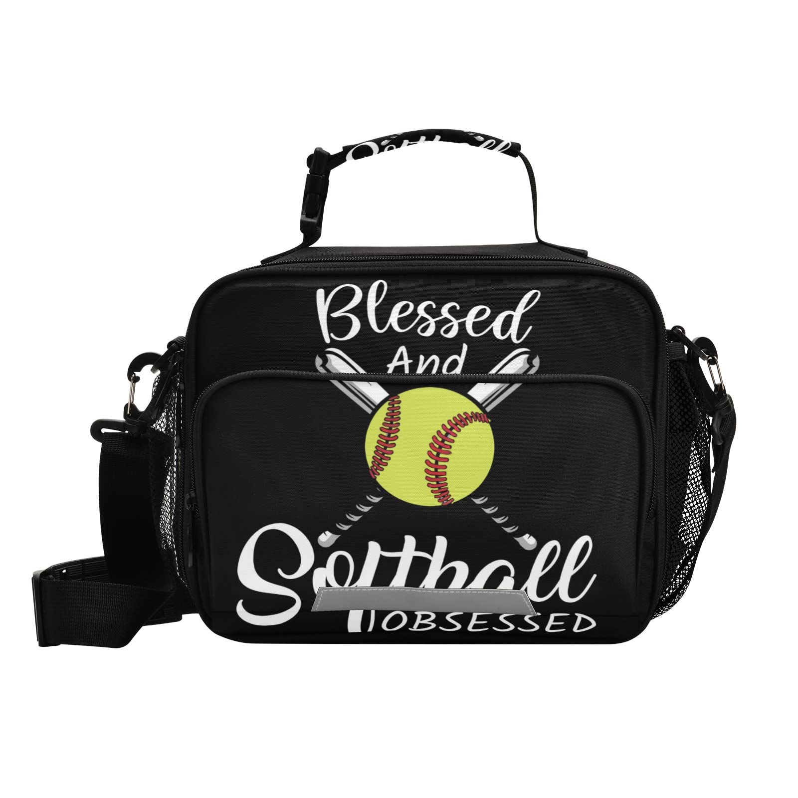 **Insulated Softball Baseball Lunch Bag - Leakproof Cooler Lunch Tote for Men, Women & Kids - Perfect for School, Work, Picnics & Sports Games**