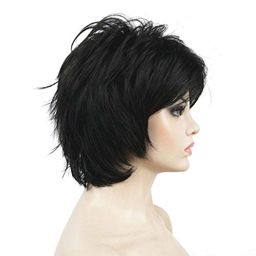 Stylish Short Layered Shaggy Synthetic Wig with Bangs for Women - Perfect for Cosplay, Halloween & Daily Fashion Looks