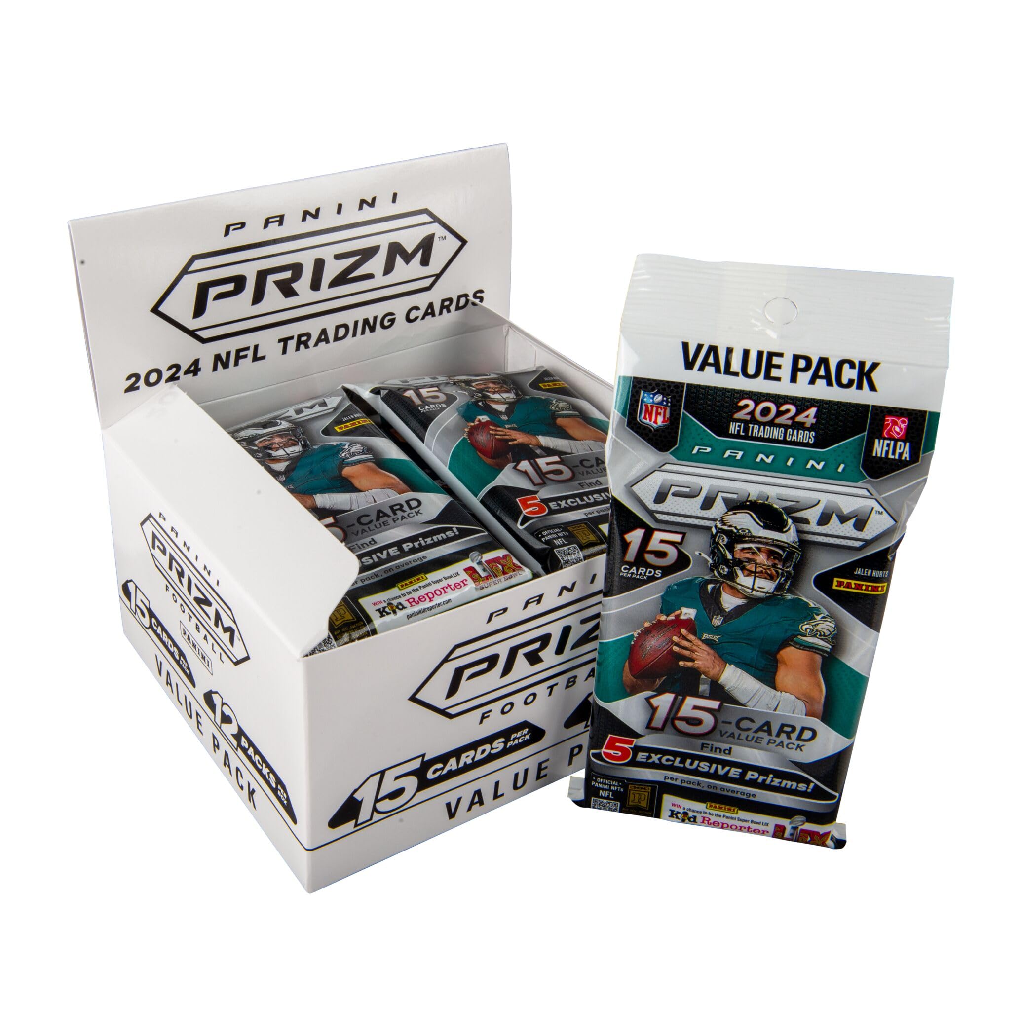 2024 Panini PRIZM NFL Football Trading Cards Fat Pack Box - Collect, Trade & Showcase Rare Player Cards for Fantasy Leagues & Memorabilia Collections