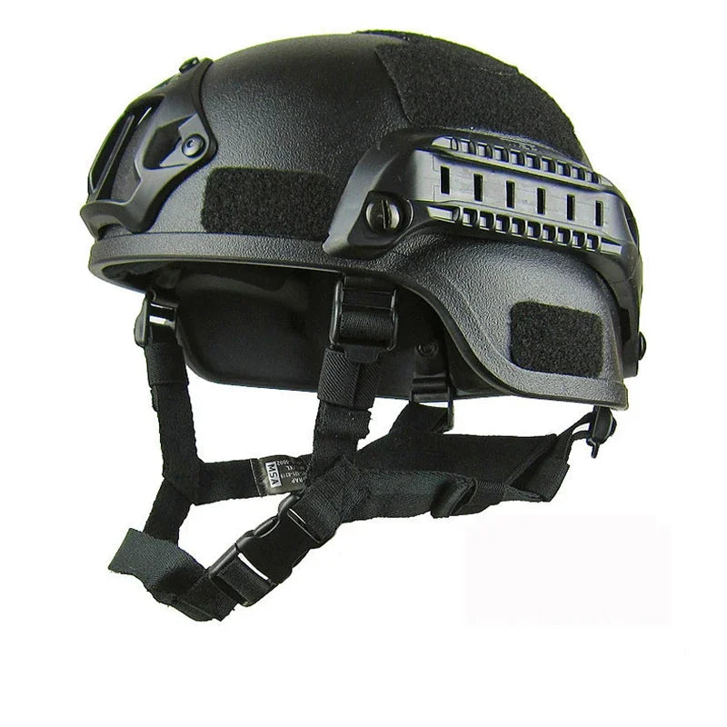 Tactical FAST Helmet MICH2000 for Paintball & Airsoft - Lightweight Military Style Helmet with Adjustable Chin Strap - Perfect for Outdoor Combat Games, Training & Tactical Missions