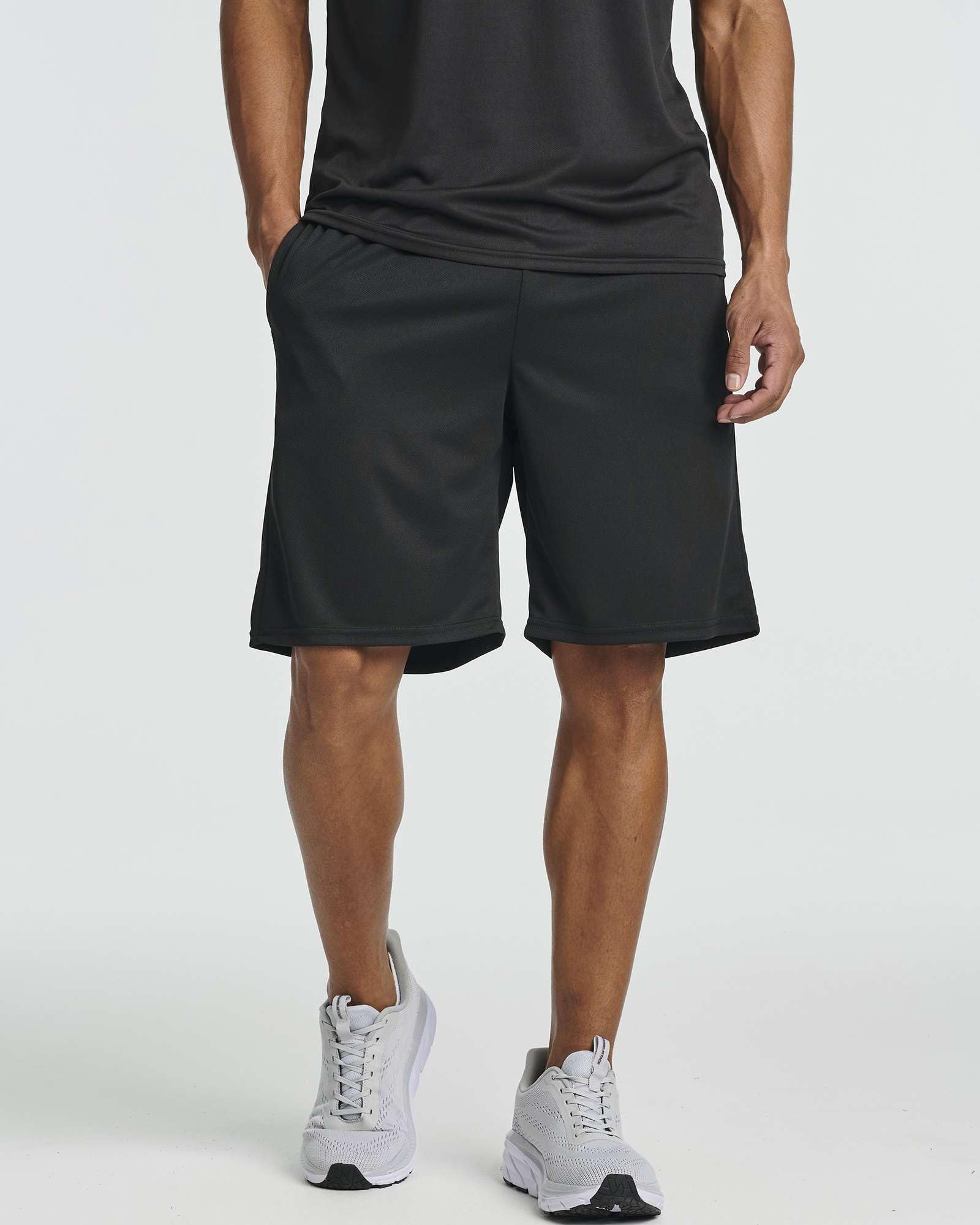 Real Essentials Men's Running Shorts - Lightweight Quick-Dry Athletic Shorts for Jogging, Gym & Outdoor Workouts - Comfortable Breathable Training Shorts with Pockets