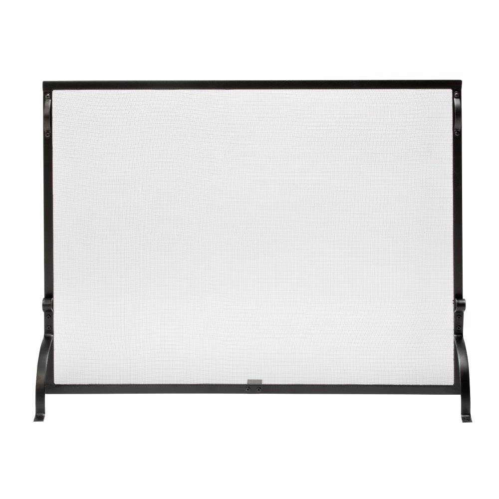 UniFlame S-1127 Medium Wrought Iron Spark Guard - Fireplace Safety Screen for Wood Stoves & Fire Pits - Perfect for Indoor & Outdoor Use