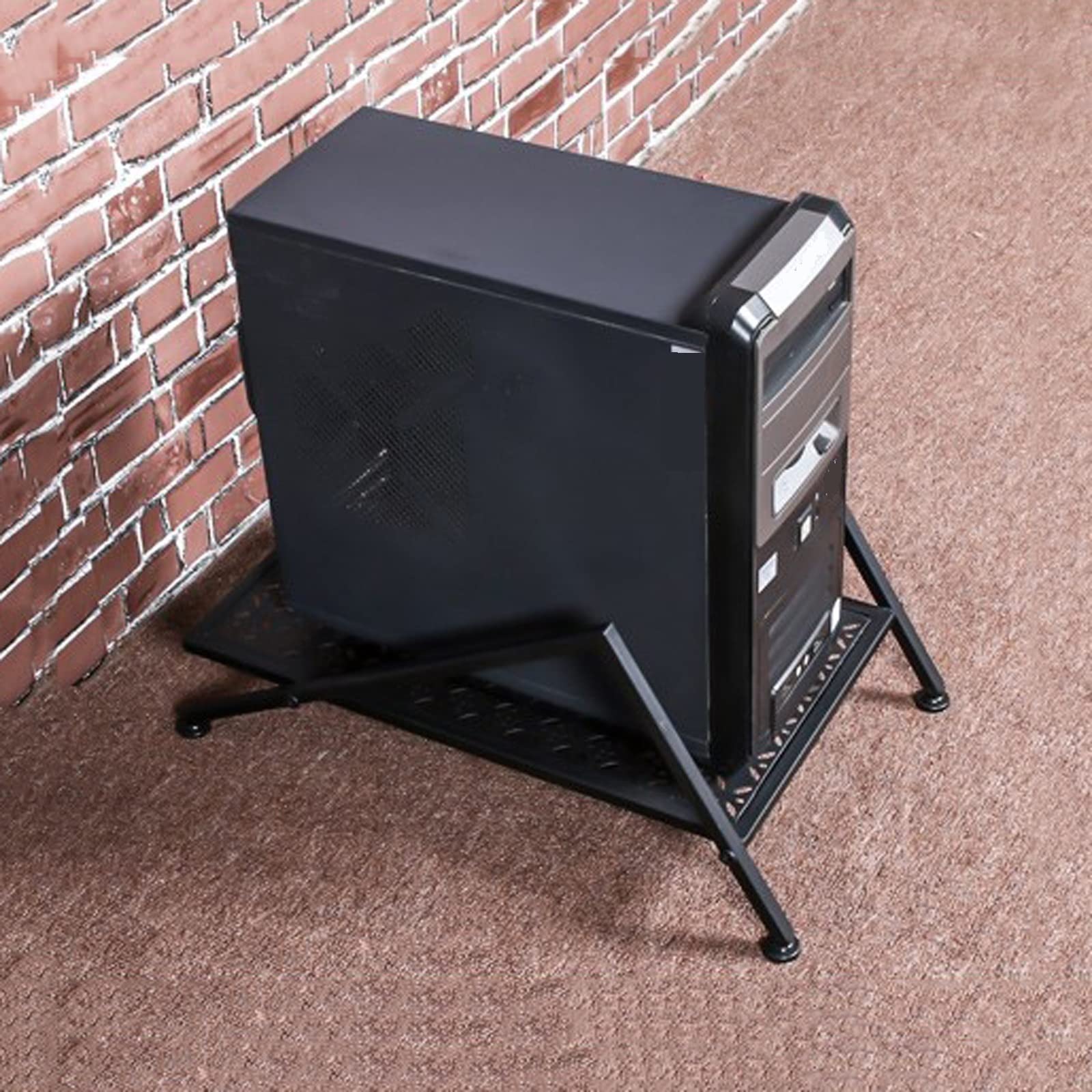 VIORED CPU Stand - Heavy Duty Desktop PC Case Holder with Side Metal Bracket | Computer Tower Storage Rack | Space-Saving Home & Office Organization Solution | Perfect for Gaming Setups & Workstations