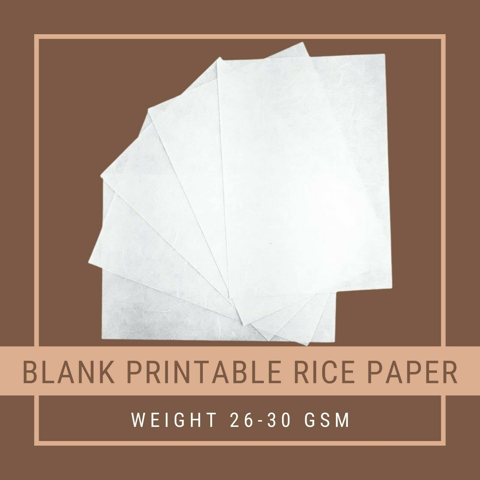 Mulberry Paper for Decoupage & Crafts - Natural Fiber Washi Rice Paper - A4 Size 30 GSM - Perfect for Scrapbooking, Origami, Card Making and DIY Art Projects