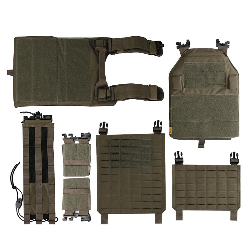EmersonGear LAVC Assault Plate Carrier with ROC, Quick Release Tactical Military Airsoft Paintball Vest - MOLLE Expandable Design for Combat Training & Outdoor Adventures