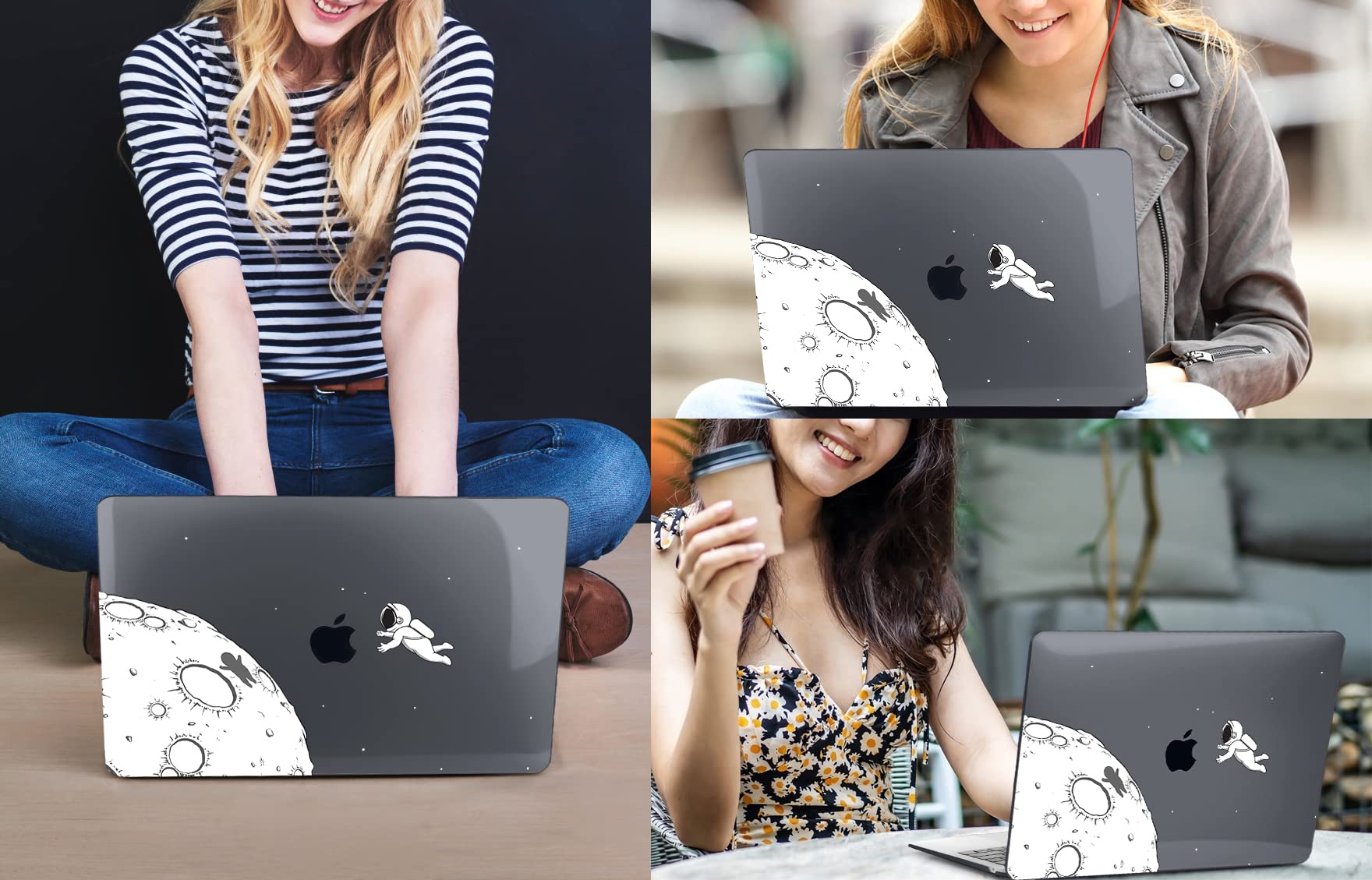CISSOOK Black Astronaut Hard Shell Case for MacBook Pro 13 Inch (2020-2023 Models) - Compatible with M2 A2338 & M1 A2251/A2289 - Protective Plastic Cover with Keyboard Protector | Perfect for Work, Travel and School Use