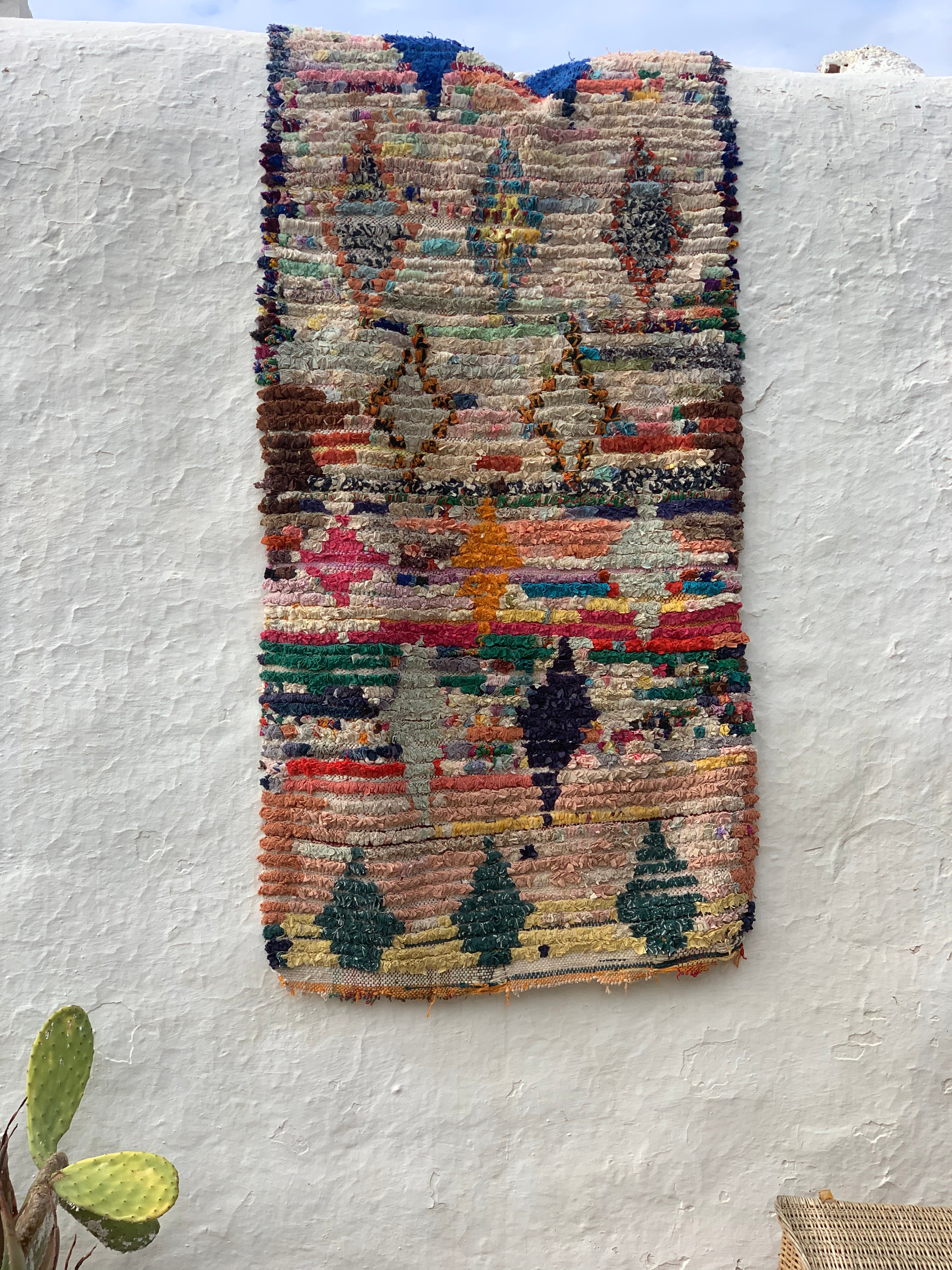 Handmade Berber Moroccan Carpet Rug - Abstract Design, 8' x 10' - Bohemian Home Decor for Living Room, Bedroom & Office