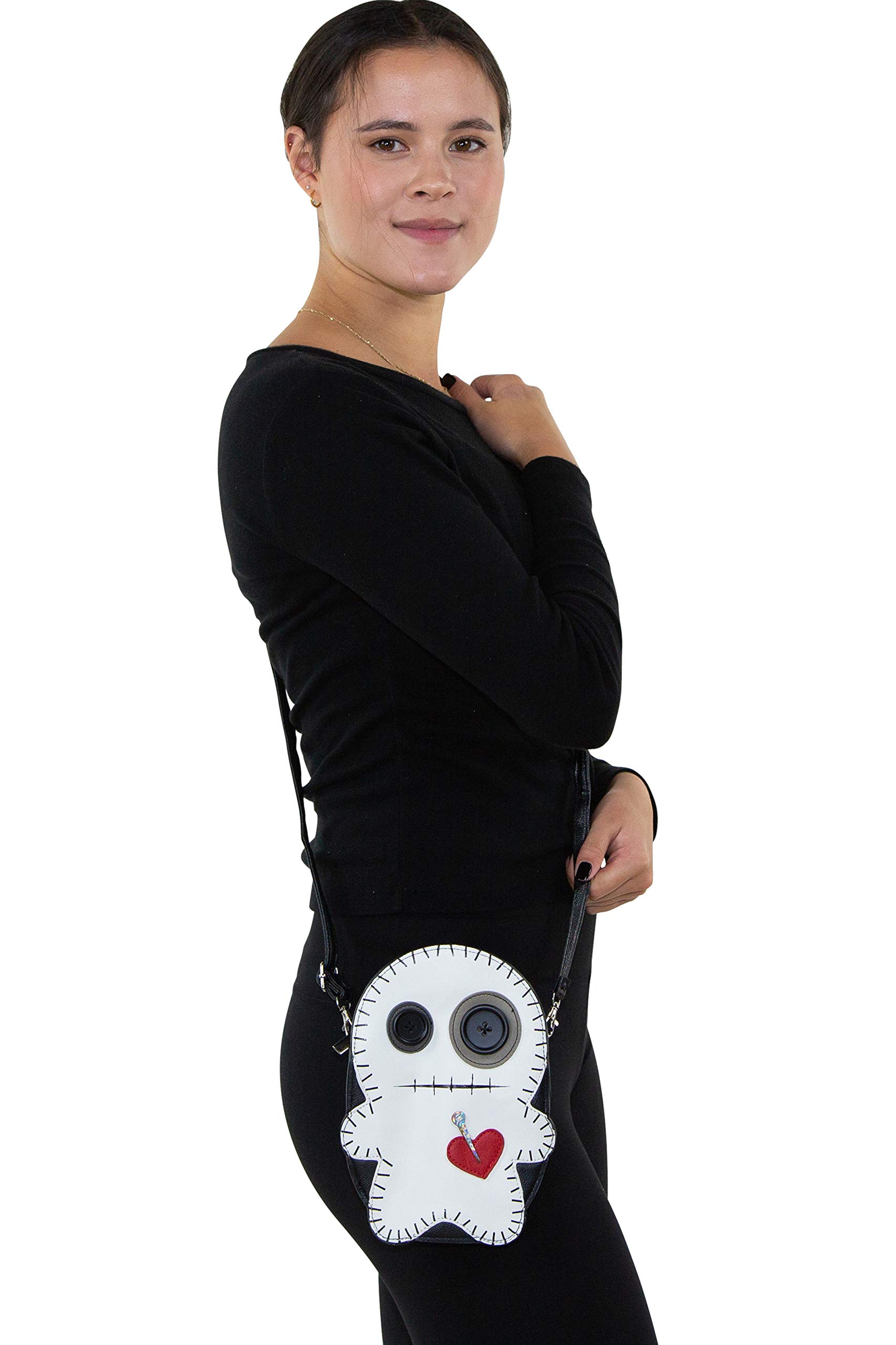 Voodoo Doll Crossbody Bag - Gothic Fashion & Halloween Accessory