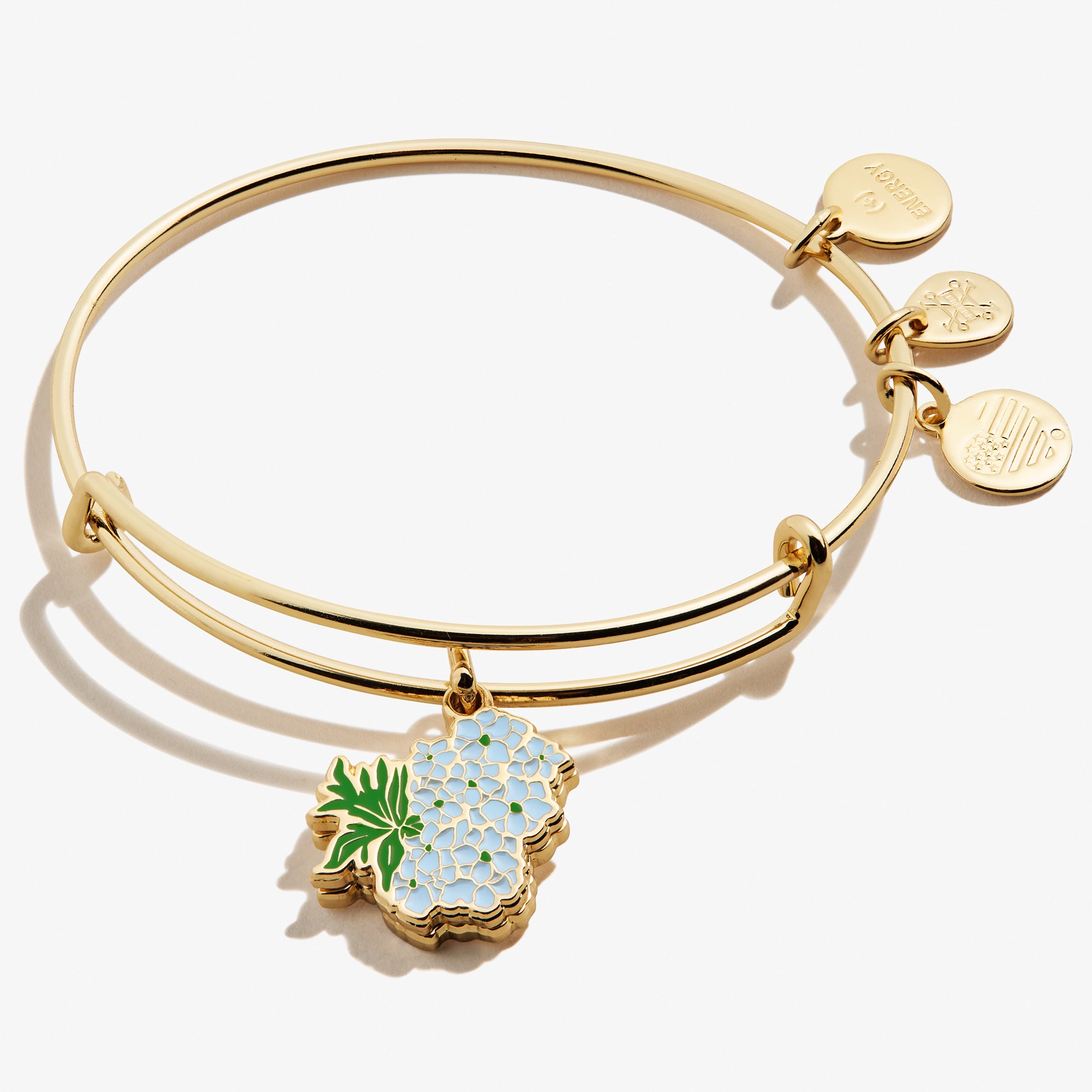 Delphinium Flower Mantra Charm Bangle - Elegant Boho Spiritual Jewelry for Women - Perfect for Yoga, Meditation & Everyday Wear