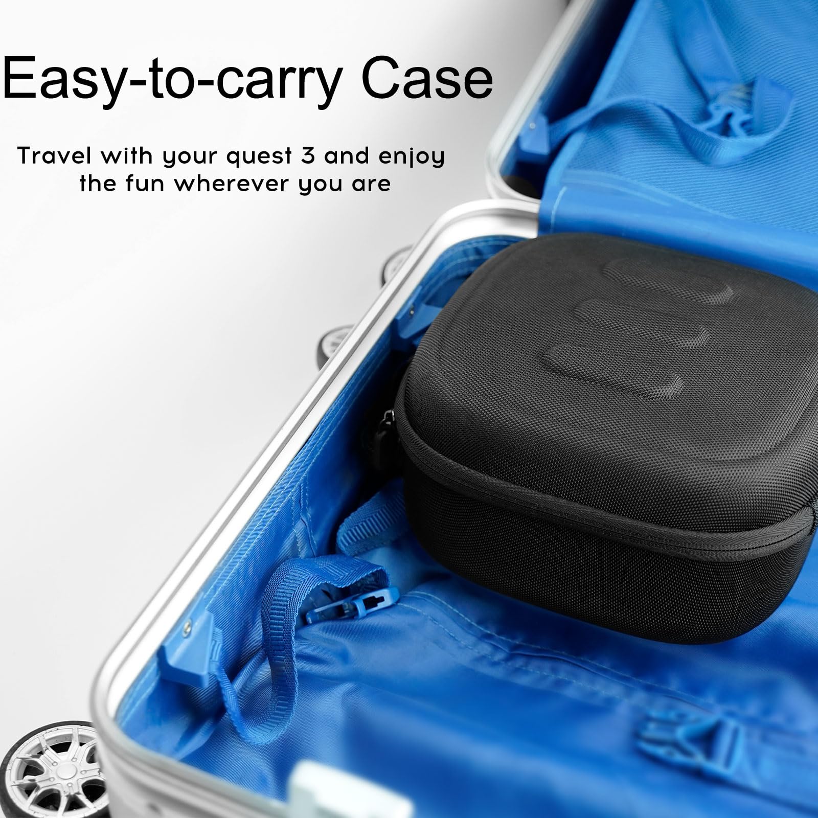 Premium Hard Travel Case for Meta Quest 3S/3/2 & Apple Vision Pro - Protective Storage for VR Headsets & Controllers with Lens Cover - Perfect for Gaming, Travel & VR Accessories Organization