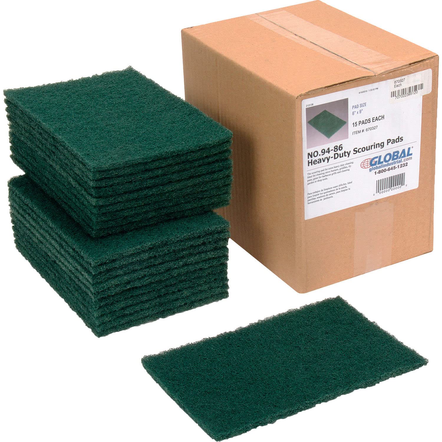Heavy Duty Scouring Pads for Kitchen & Industrial Use - 6