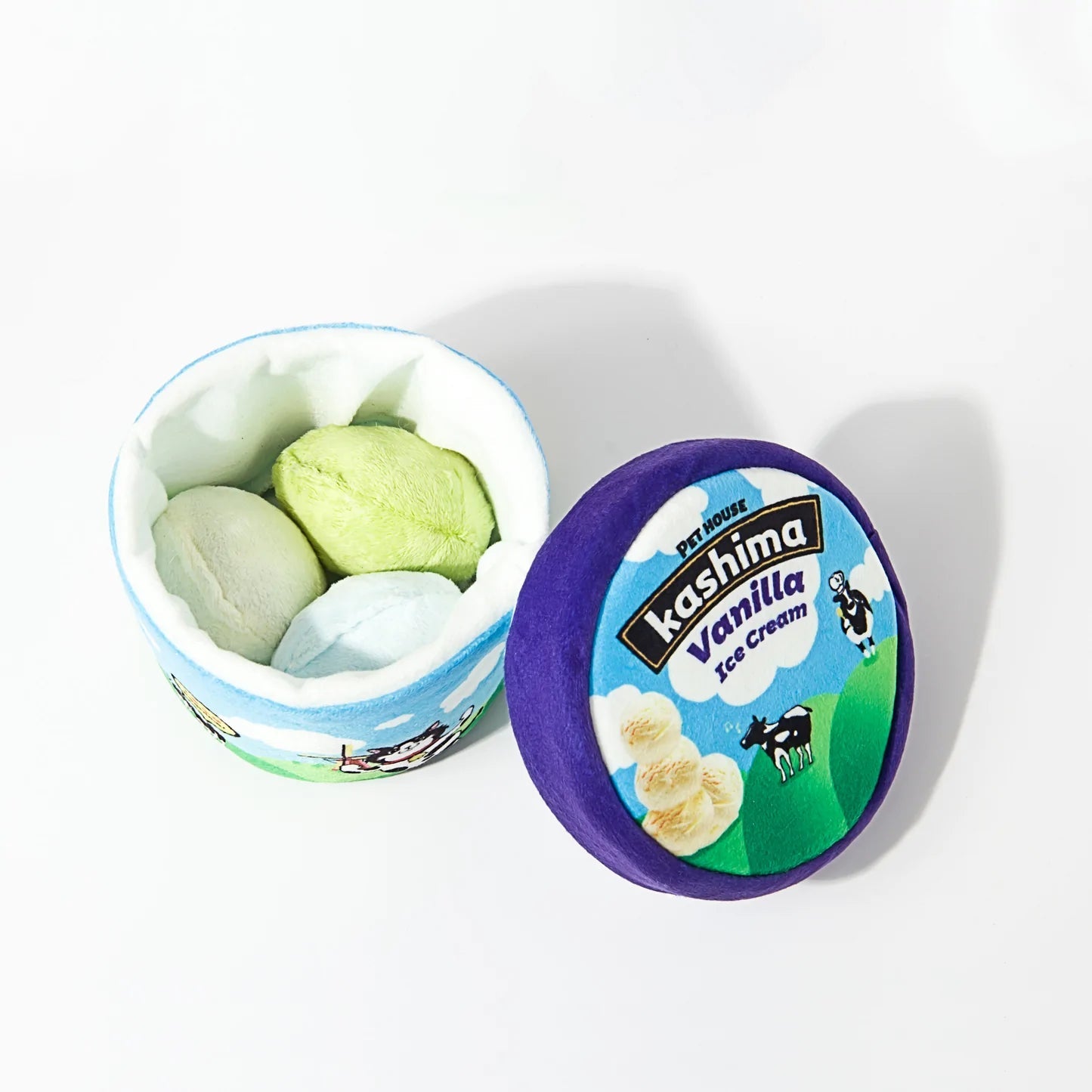 Durable Kashima Chew-Resistant Dog Toy - Ice Cream Shaped Pet Chew Bone for Aggressive Chewers | Fun Treat Toy for Puppies & Adult Dogs | Indoor & Outdoor Playtime