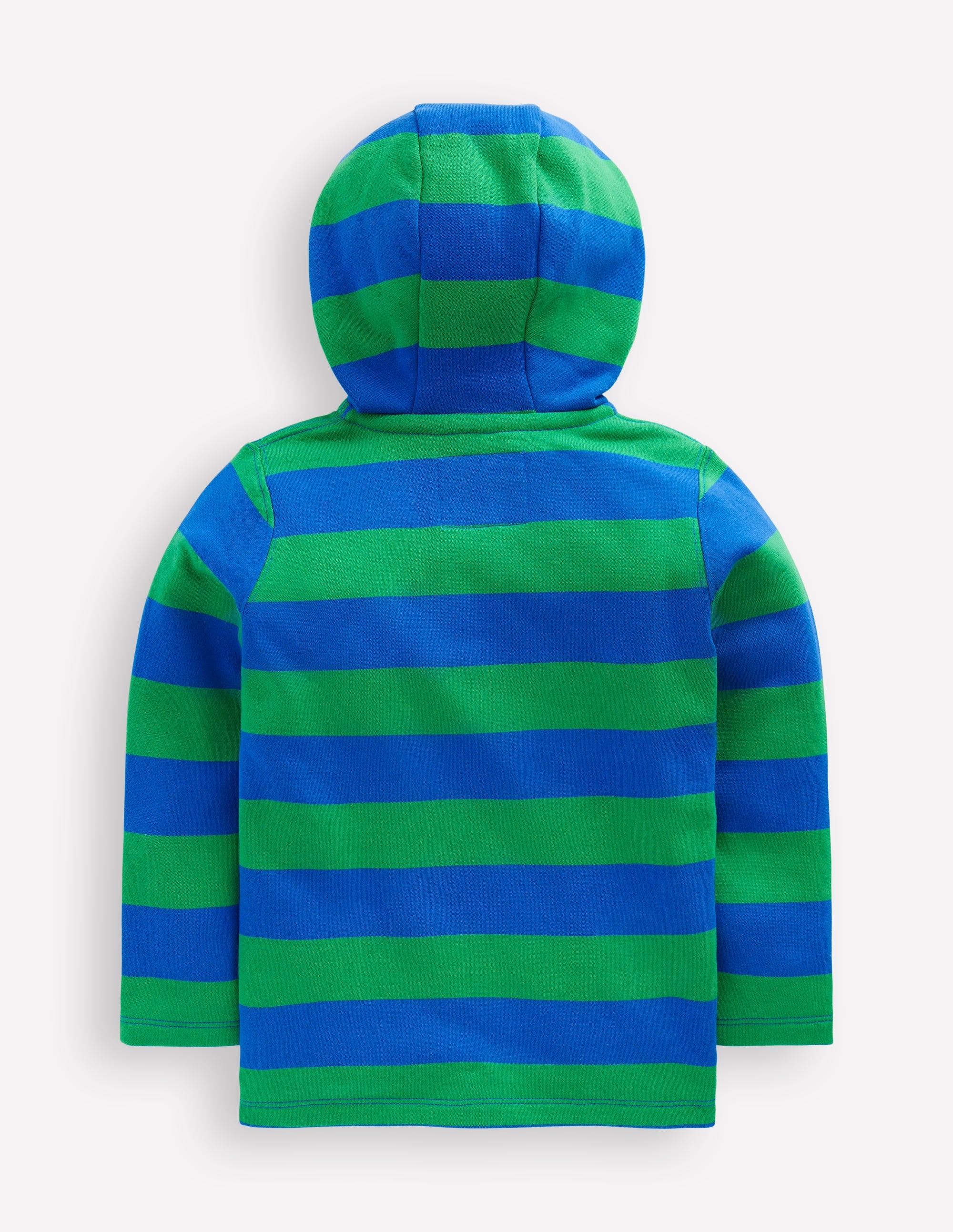 Men's Button Down Hoodie in Sapling Green & Kingfisher Blue - Casual Pullover Sweatshirt for Outdoor Activities and Everyday Wear