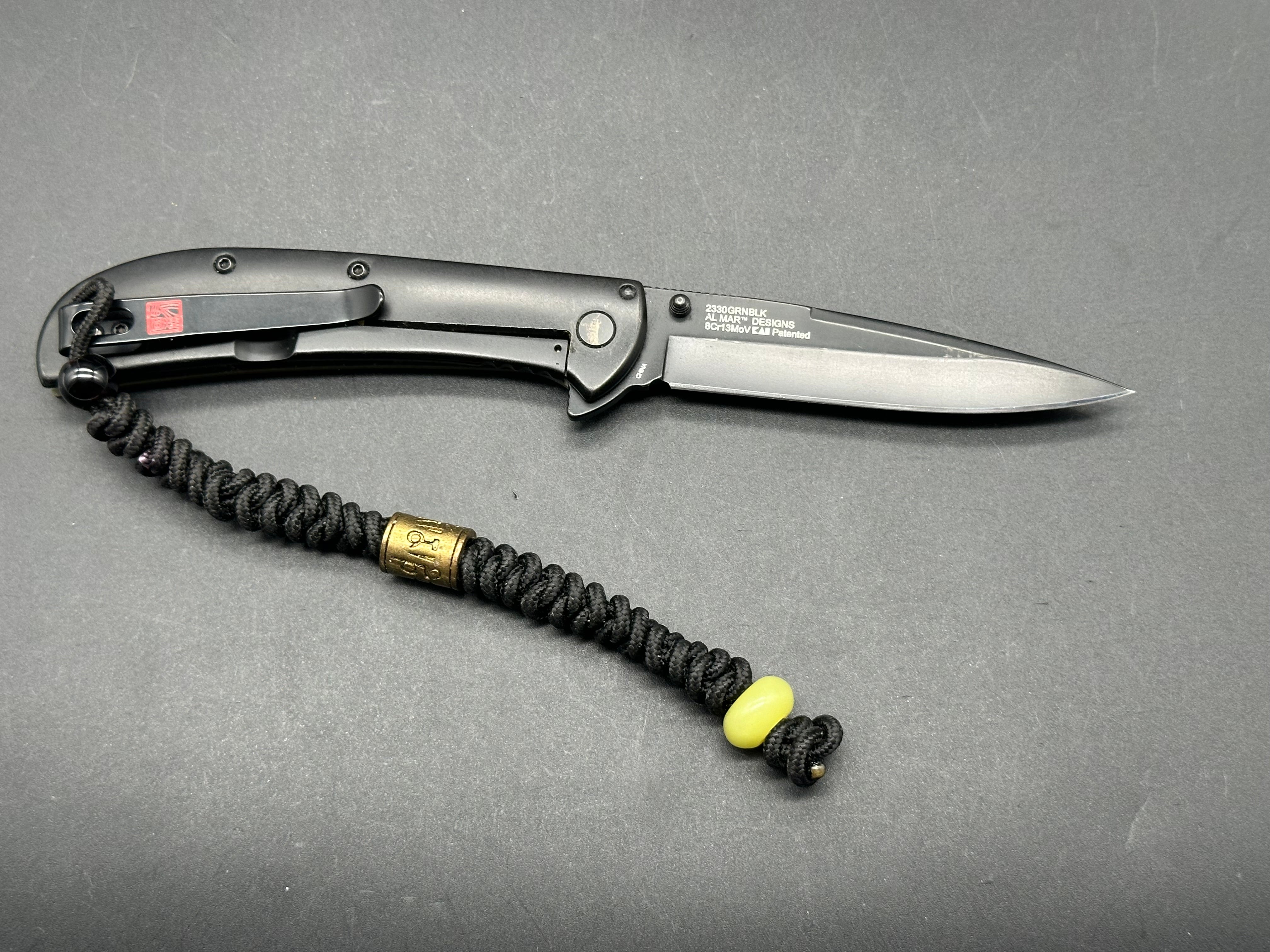 Kershaw Al Mar 4 Black & Green Spring Assisted Pocket Knife - EDC, Outdoor Camping & Survival Gear