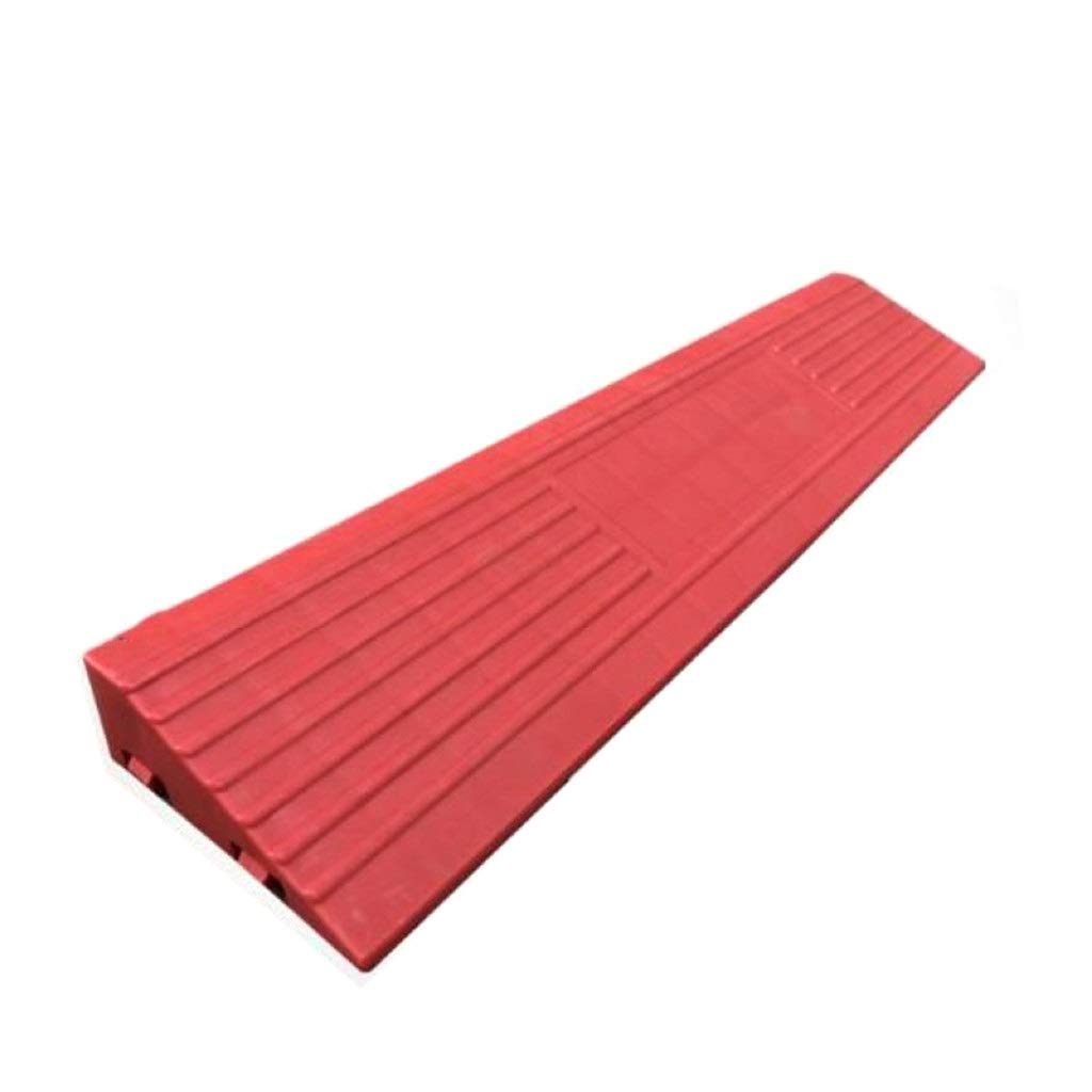 Zhou-WD Plastic Wheelchair Ramps for Indoor Use - Bathroom Threshold & Trolley Access Ramps (Red, 40x83cm) - Perfect for Home Mobility & Smooth Transitions