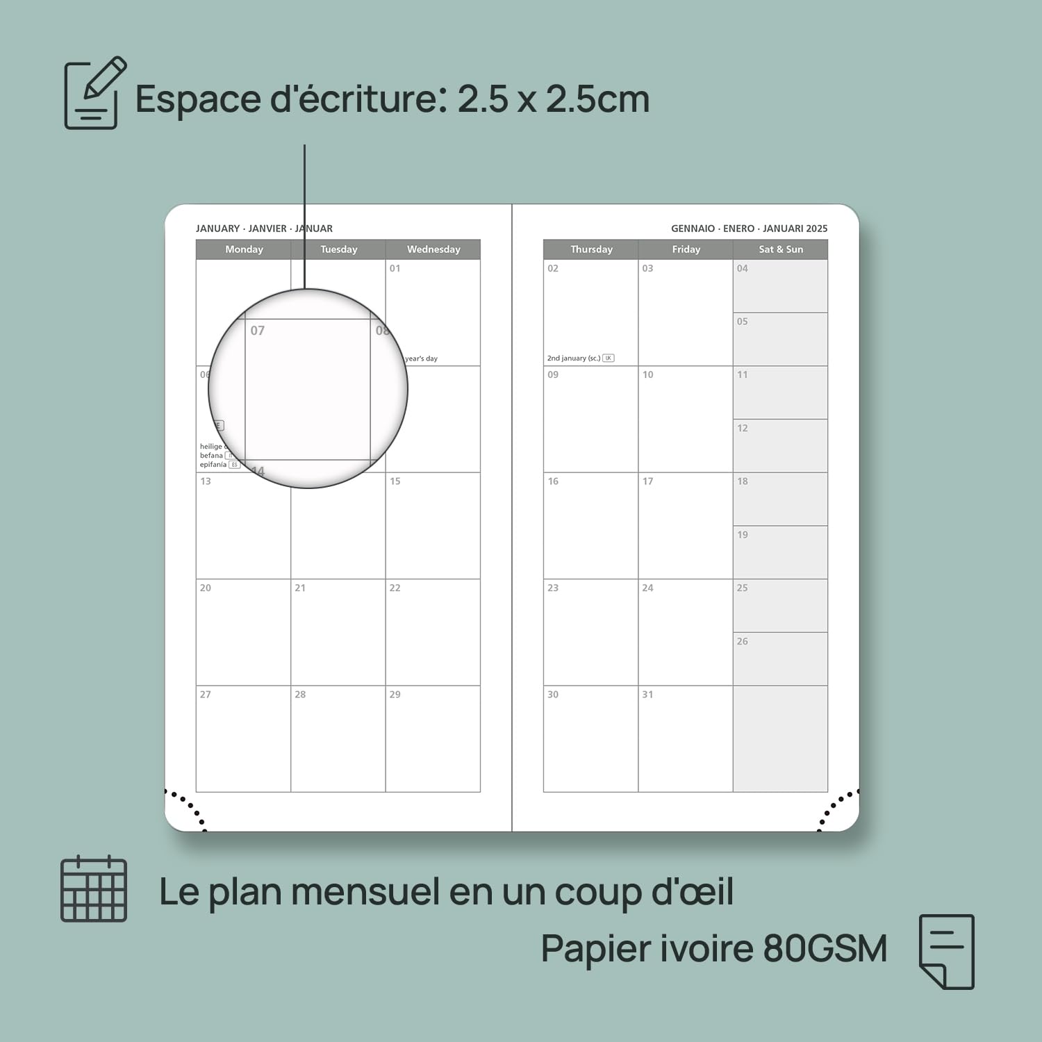 POPRUN 2025 Pocket Planner - 16.5 x 9 cm August 2024 to December 2025 | 17-Month Weekly School Planner with Hard Cover & Time Slots | 80 g/m² Certified Paper - Light Yellow | Perfect for Students, Professionals & Daily Organization