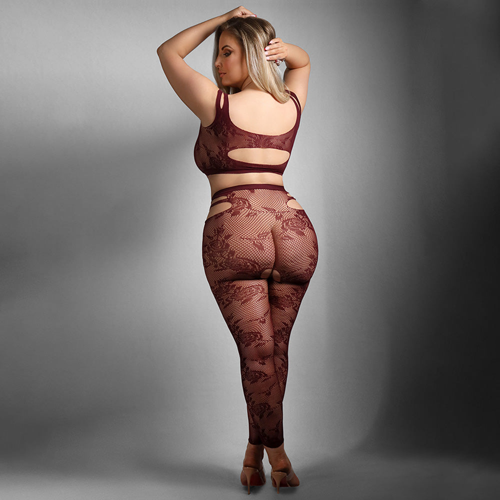 Fantasy Lingerie Set - Undivided Attention Top & Crotchless Leggings for Curvy Women | Sexy Lingerie for Valentine's Day, Boudoir Photography & Romantic Nights