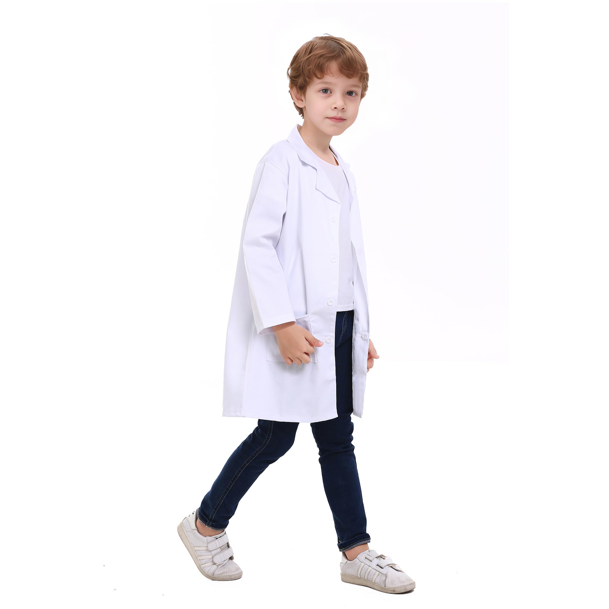 TopTie Kids Lab Coat Scrubs - Children's Science Doctor Costume for Role Play, Halloween & School Science Fair (Ages 4-10) | Perfect for STEM Activities, Dress-Up & Pretend Play