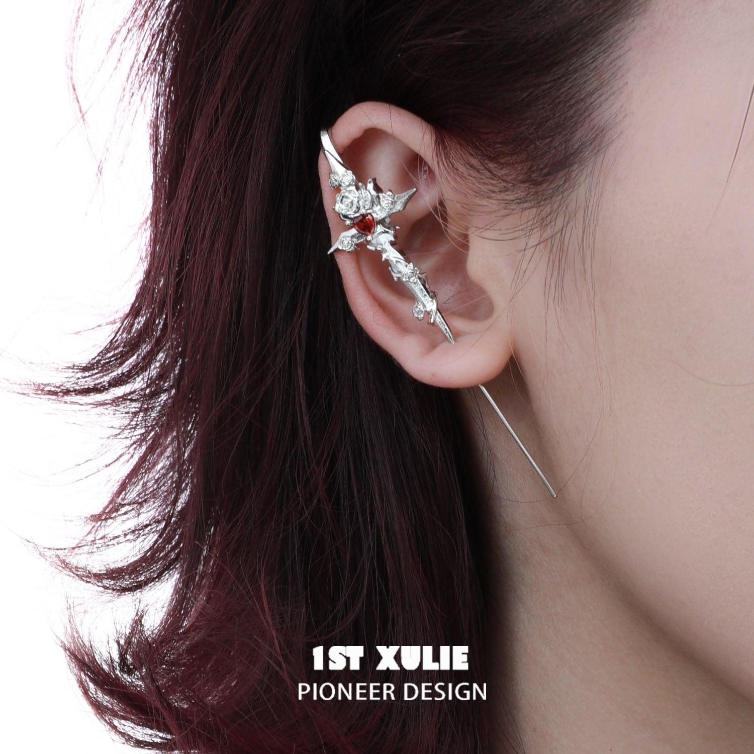 24K Gold & 18K Platinum Plated Needle Piercing Earrings - Hypoallergenic Rose Stud Earrings for Women | Perfect for Parties, Weddings & Everyday Wear