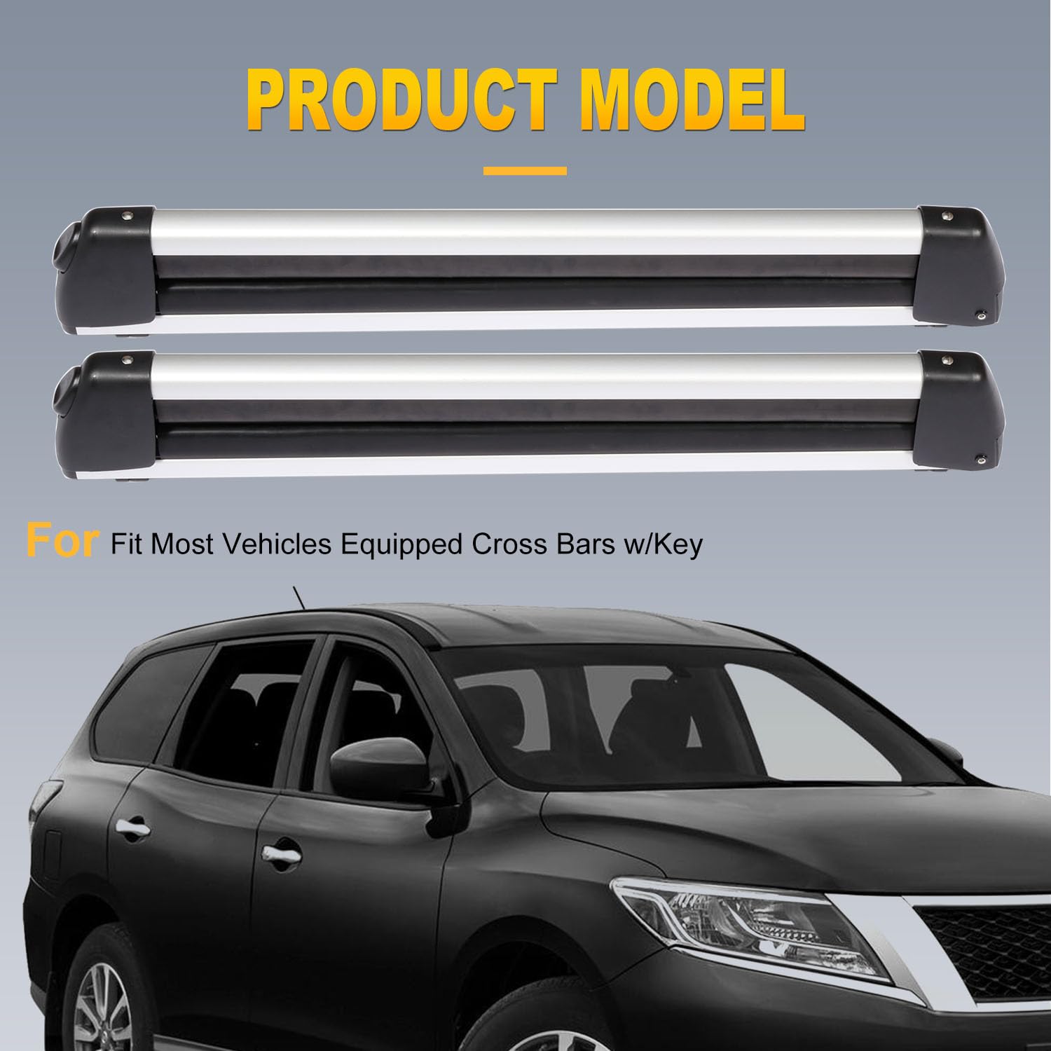 OCPTY Universal Roof Rack Ski and Snowboard Carrier with Locking System - Secure Transport for Winter Sports Gear - Perfect for SUVs, Trucks & Crossovers on Mountain Trips