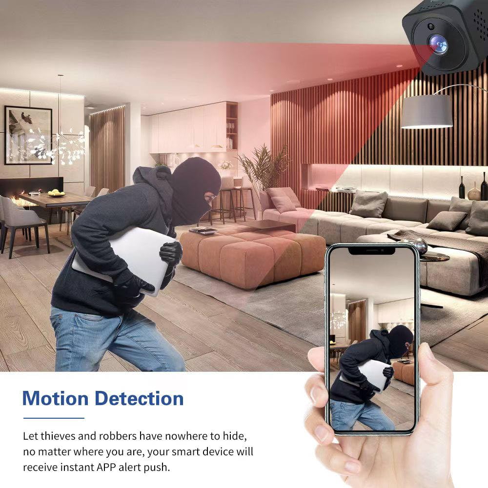 Kosicam Mini Spy Hidden Camera - HD 1080P WiFi Wireless Security Camera with Night Vision, Motion Detection & Audio Recording for Home, Office, Baby Monitor & Indoor Surveillance