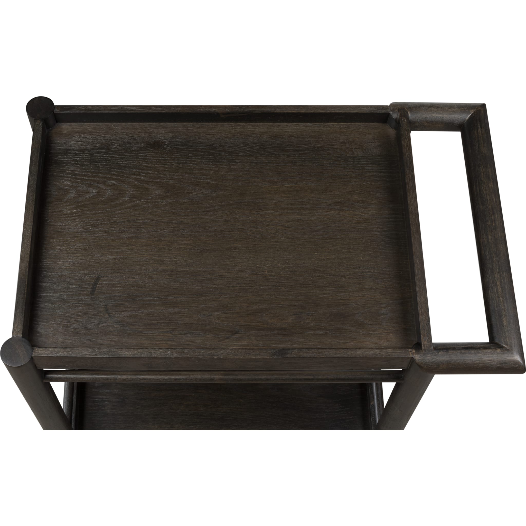 Rockport 2-Tier Rolling Bar Cart with Wheels - Elegant Yin Finish for Home Bar, Kitchen, or Living Room Storage & Serving