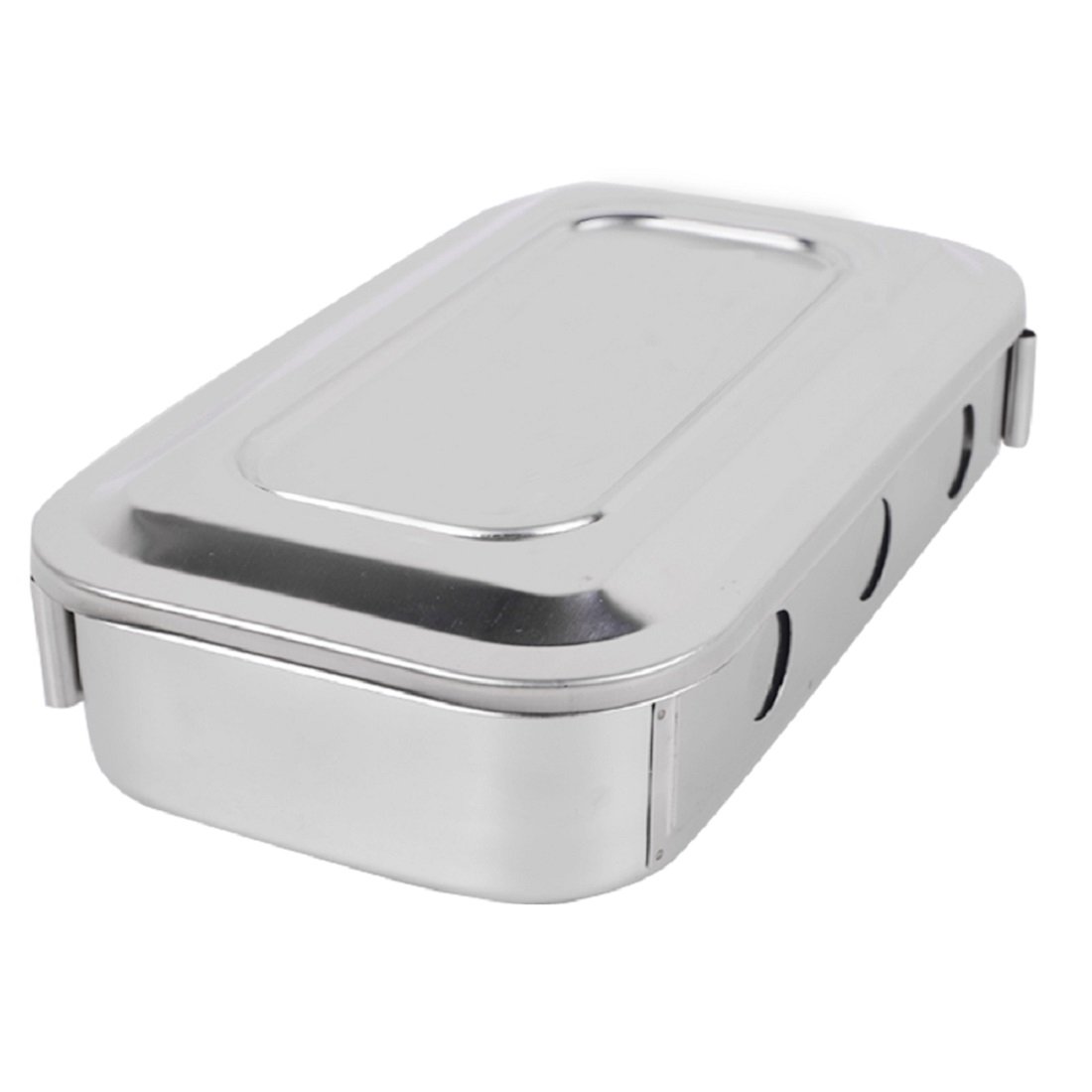 Premium Medical-Grade Stainless Steel Sterilization Box with Lid - Square Dental Instrument Sterilizer for Clinics, Hospitals & Home Use