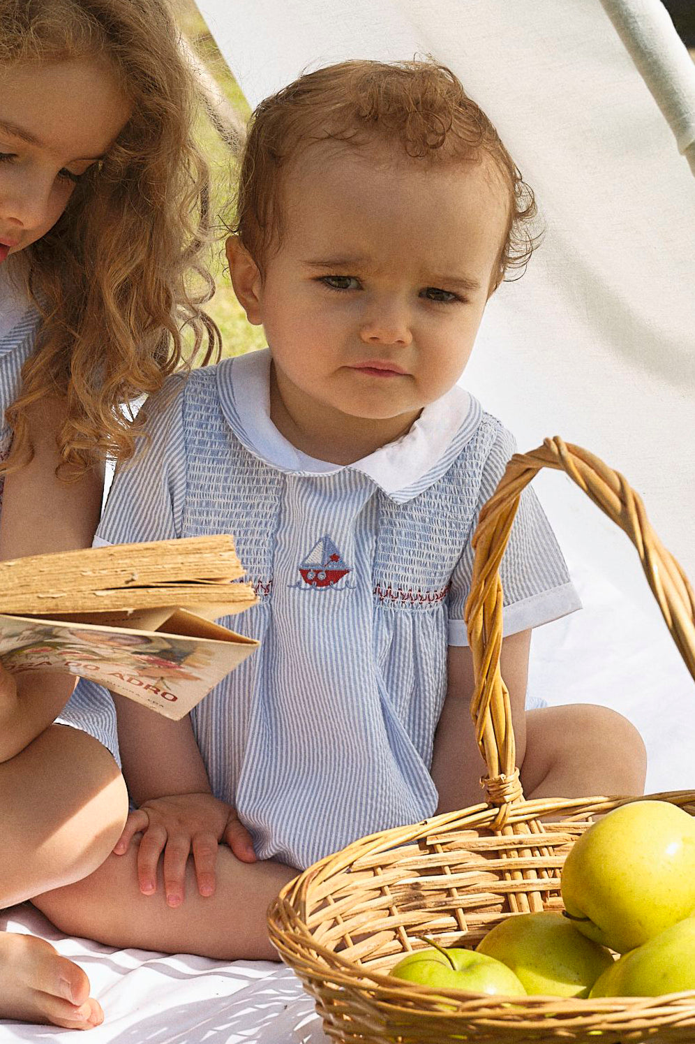 Saint Blue Striped Sailboat Romper - Stylish Baby Boys' Outfit for Summer Beach & Nautical Theme Parties | Perfect for Photoshoots, Vacations & Outdoor Adventures
