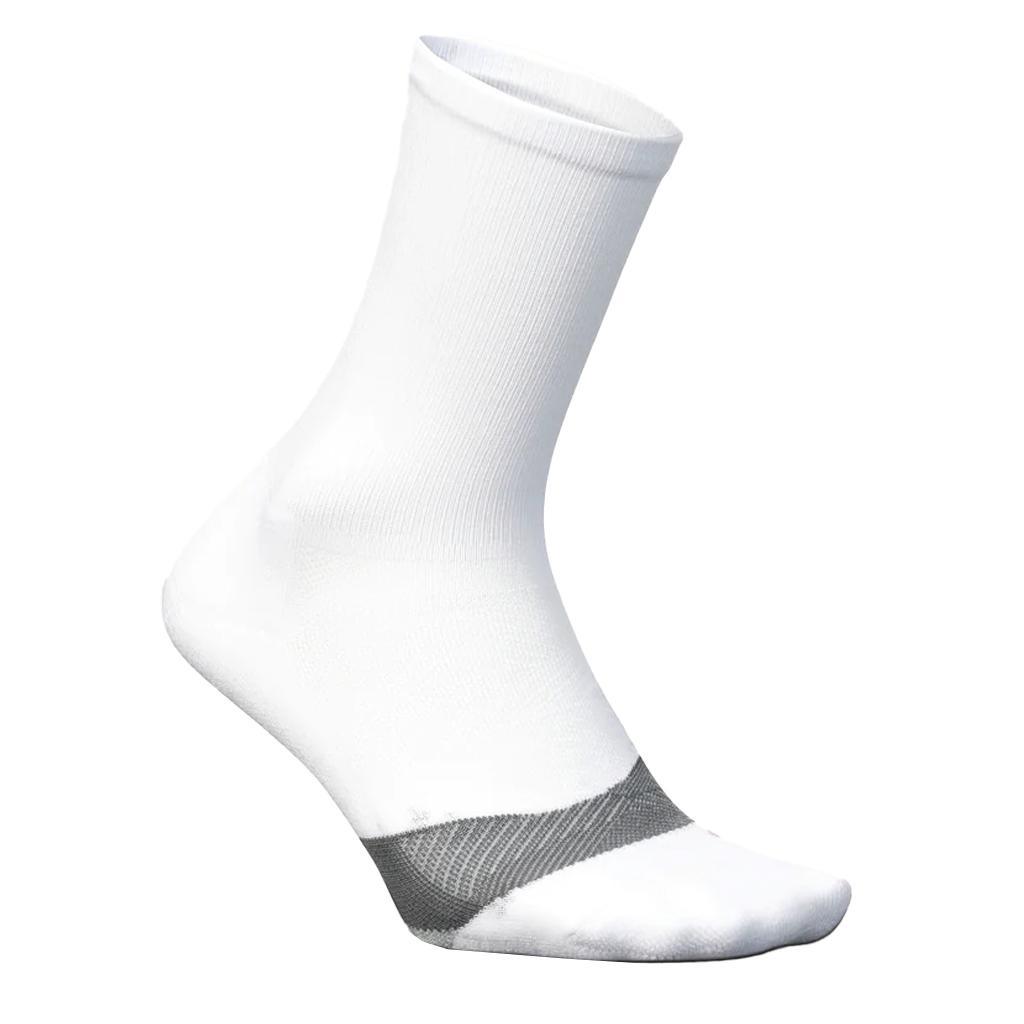 Elite Light Cushion Mini Crew Tennis Socks for Women & Men - Breathable Athletic Socks for Running, Gym, Sports - Comfortable White Performance Socks (3 Pairs)