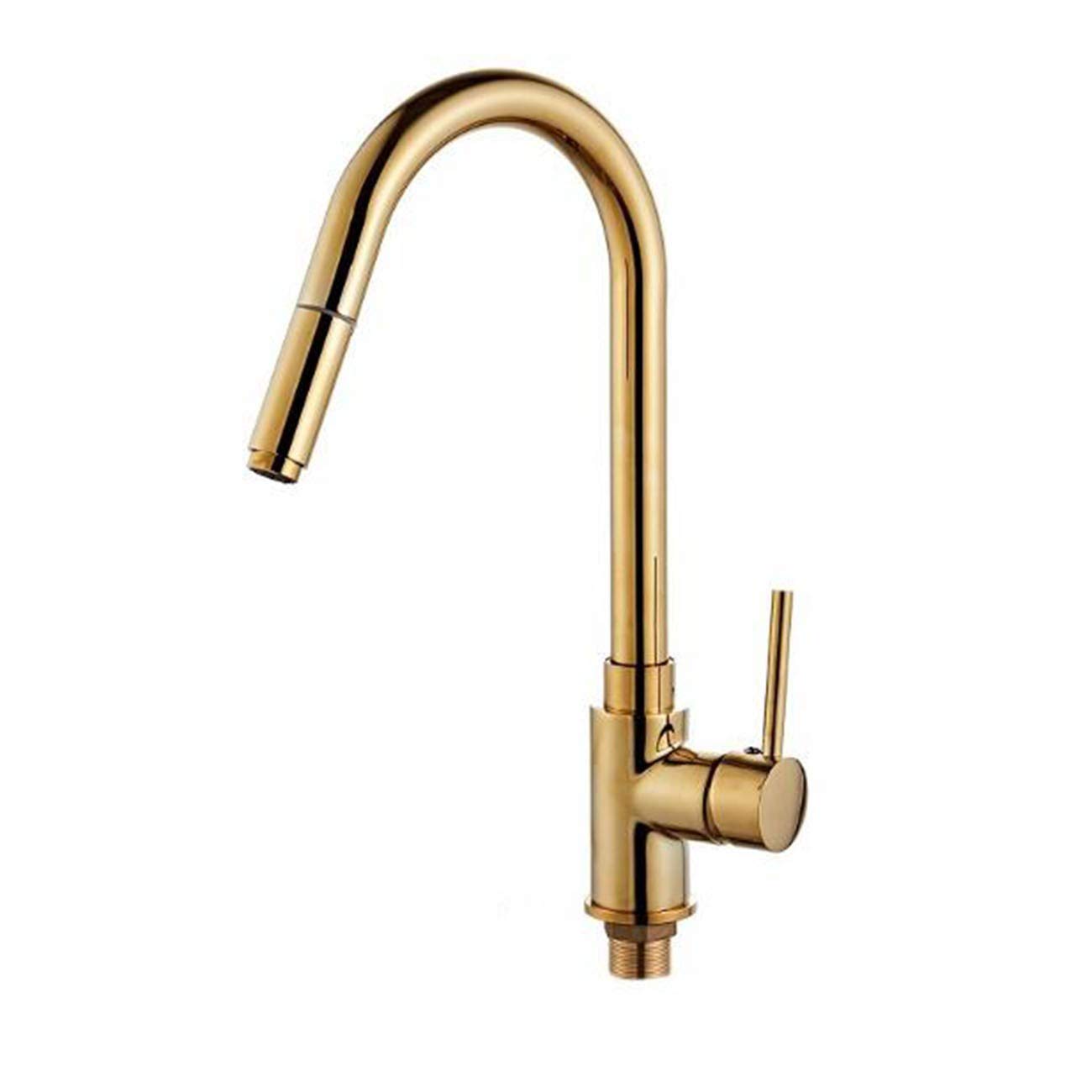 Premium European All Copper Kitchen Faucet with Golden Wash Vegetable Basin - Extendable Pull-Out Sprayer, Lead-Free Drinking Water Safe Sink Tap for Modern Farmhouse & Contemporary Kitchens (Perfect for Washing Veggies, Filling Pots & Cleaning Dishes)
