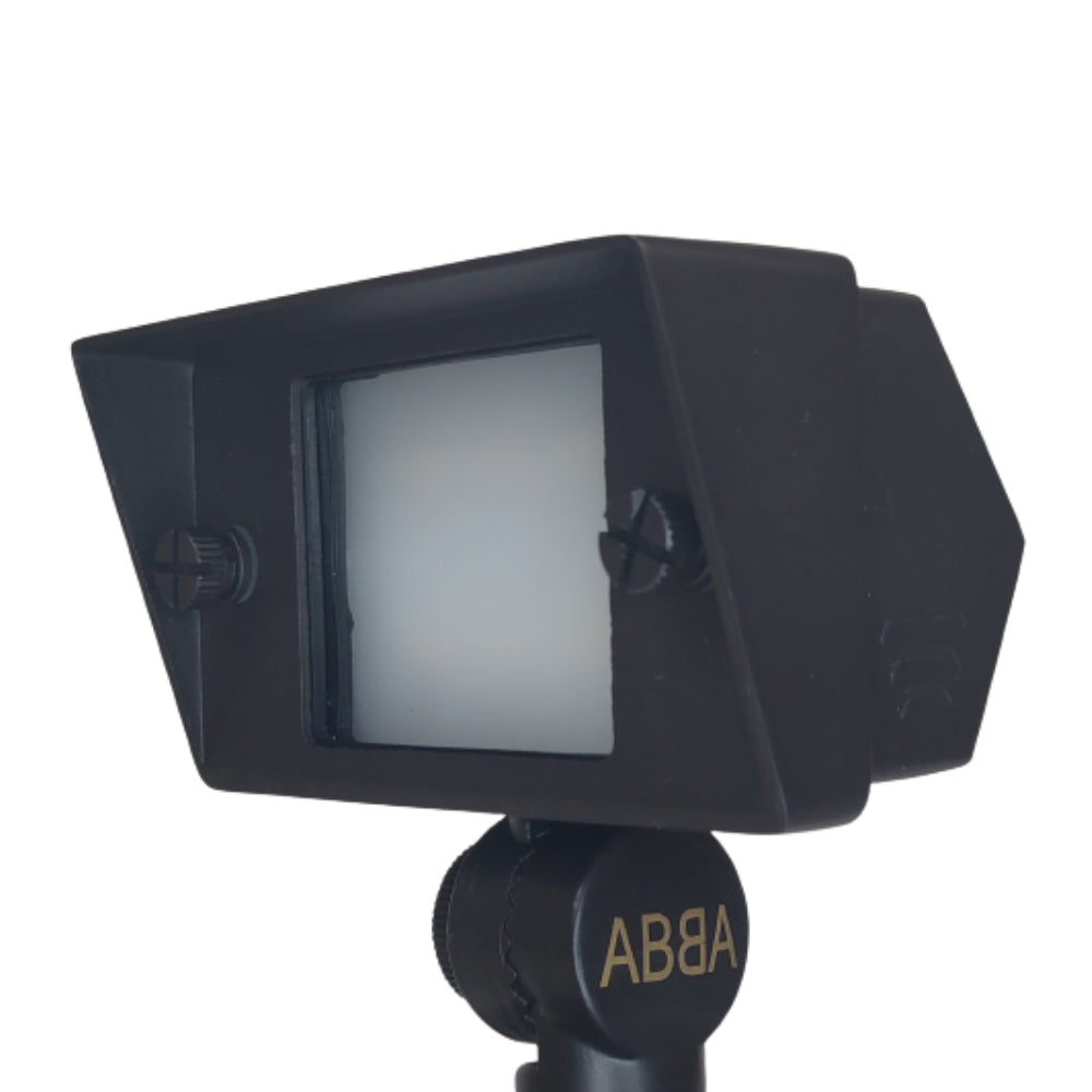 4x/8x/12x Cast Brass LED Flood Light Fixture - 3CCT Adjustable (2W/7W) Low Voltage Rectangular Built-In Lighting for Garden, Pathway & Landscape