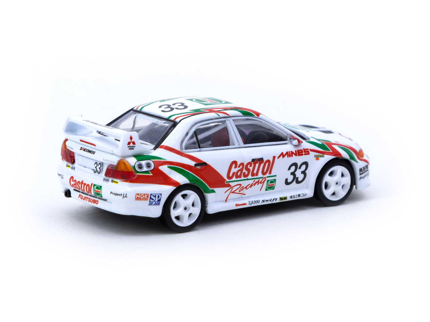 Tarmac Works 1/64 Scale Mitsubishi Lancer Evolution V Super N1 Endurance Series 1998 #33 Diecast Model Car - Perfect for Collectors, Racing Enthusiasts & Display Cases