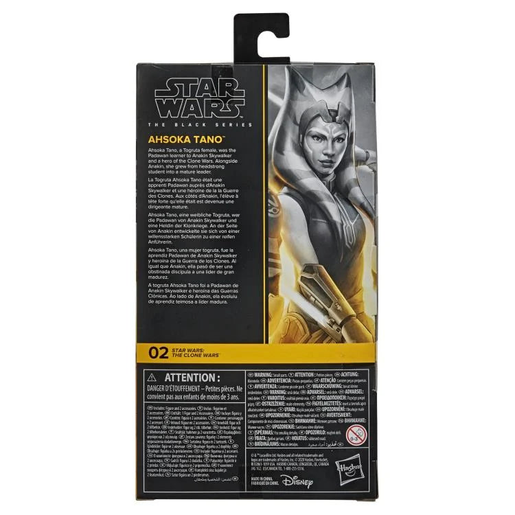 Star Wars The Black Series Ahsoka Tano 6-Inch Action Figure - Clone Wars Collectible for Display & Role Play Scenes