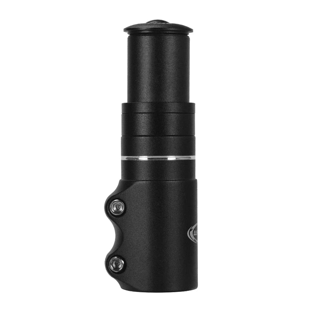 Adjustable Bike Stem Riser - Aluminum Alloy Handlebar Extender for Mountain, Road, MTB, BMX & Fixie Bikes - Black Head Up Adapter | Perfect for Comfort Riding, Commuting & Trail Adventures