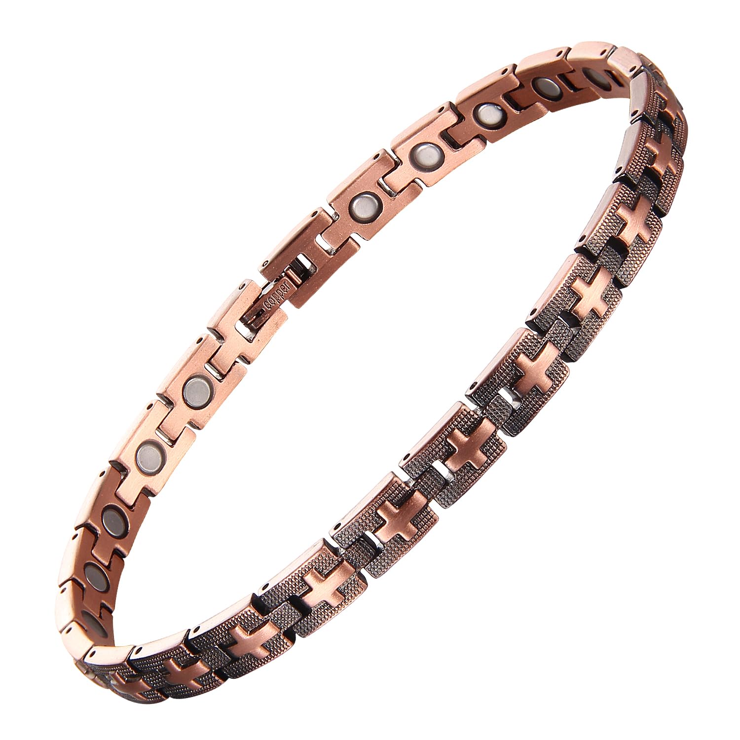 MagEnergy Copper Ankle Bracelet for Women - 99.9% Pure Magnetic Therapy Jewelry with Adjustable Fit & Ultra Strength Magnets - Perfect for Pain Relief, Circulation & Fashion Accessory - Ideal Gift for Wellness & Everyday Wear