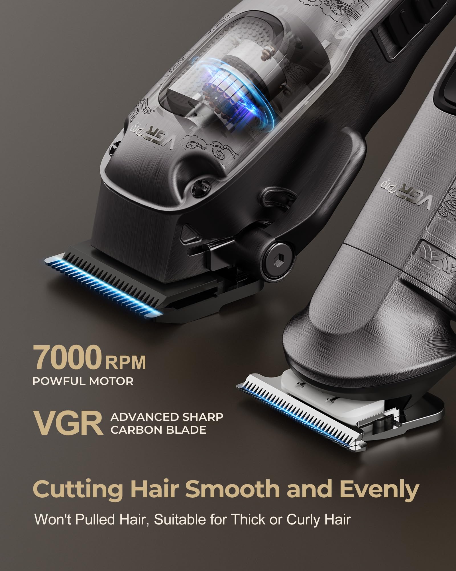Professional Cordless Hair Clippers for Men - Electric Hair Trimmer & Clipper Set with Travel Case | Perfect for Home Haircuts, Beard Trimming & Grooming (Includes Bonus Accessories)