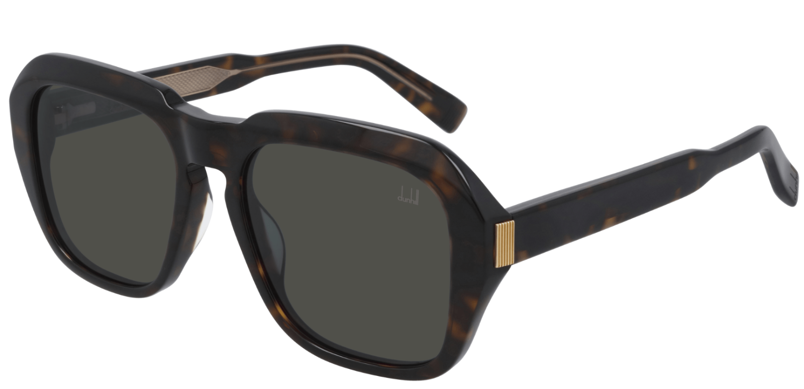 Dunhill DU0001S 003 Havana Grey Oversized Rectangular Men's Sunglasses for Driving, Travel & Outdoor Activities - UV Protection Polarized Lenses